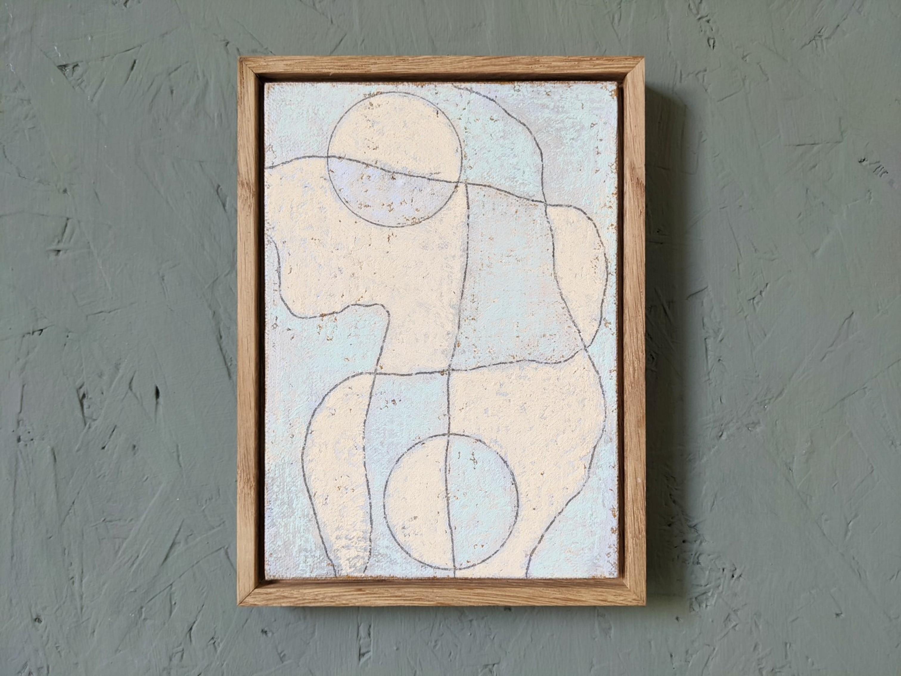 DESIRE LINES
Size: 20 x 15 cm (including frame)
oil stick and graphite on linen panel

A small but powerful abstract composition by British artist Lloyd Durling, painted with oil stick and graphite onto linen panel. Signed, titled and dated on