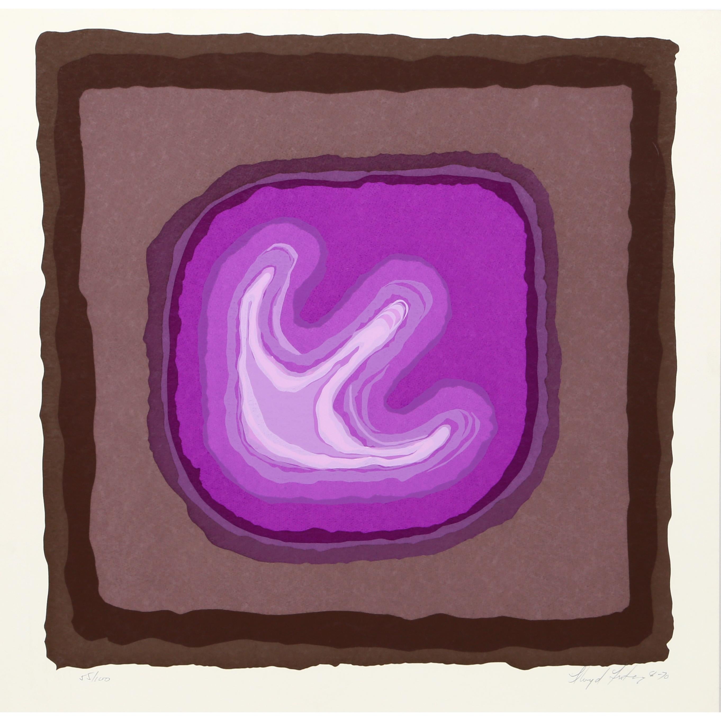 Artist: Lloyd Fertig, American (1943 - 1995)
Title: Untitled - Purple Abstract
Year: 1970
Medium: Serigraph, signed and numbered in pencil
Edition: 100
Size: 22 in. x 22 in. (55.88 cm x 55.88 cm)