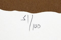 Sun Dollar, Minimalist Green Screenprint by Lloyd Fertig