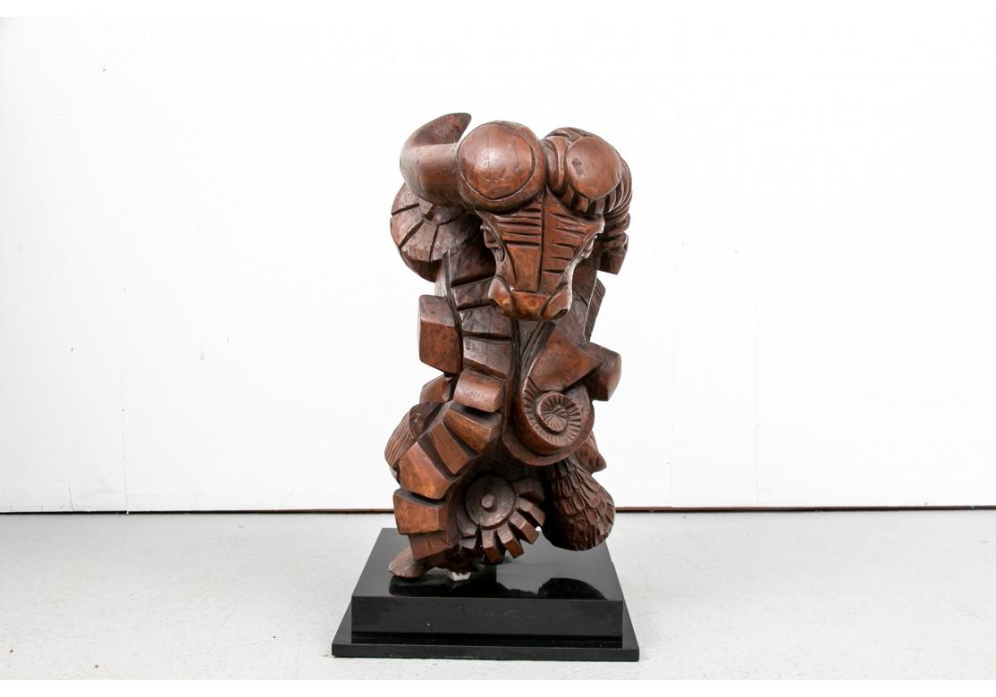 Lloyd Lasdon, Hand Carved Cherry Root Wood Sculpture, “Mythic Images”, 1987 For Sale 2