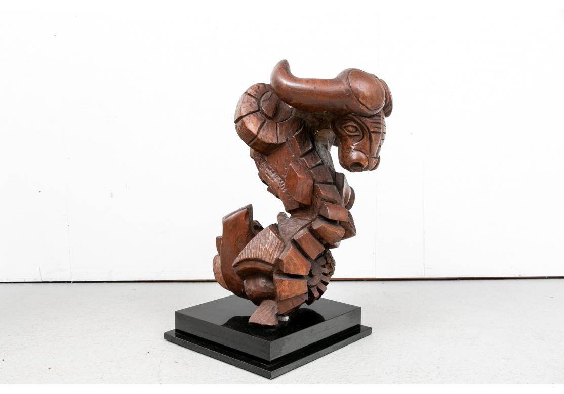 20th Century Lloyd Lasdon, Hand Carved Cherry Root Wood Sculpture, “Mythic Images”, 1987 For Sale