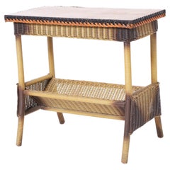 Lloyd Loom Antique Wicker Side Table