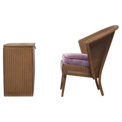 Lloyd Loom Chair and Basket Model Lusty 1930s