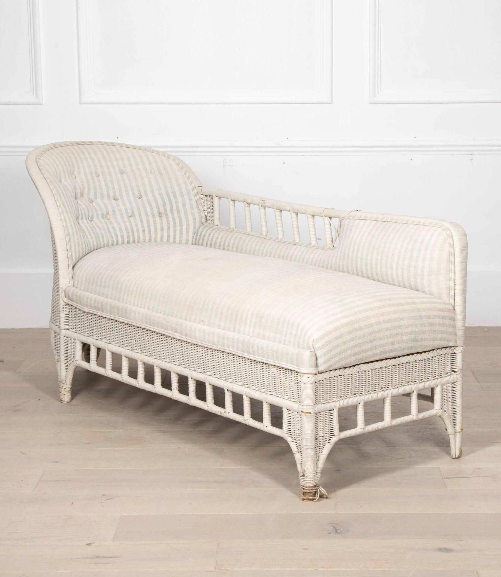 Lloyd Loom Style Upholstered Daybed.