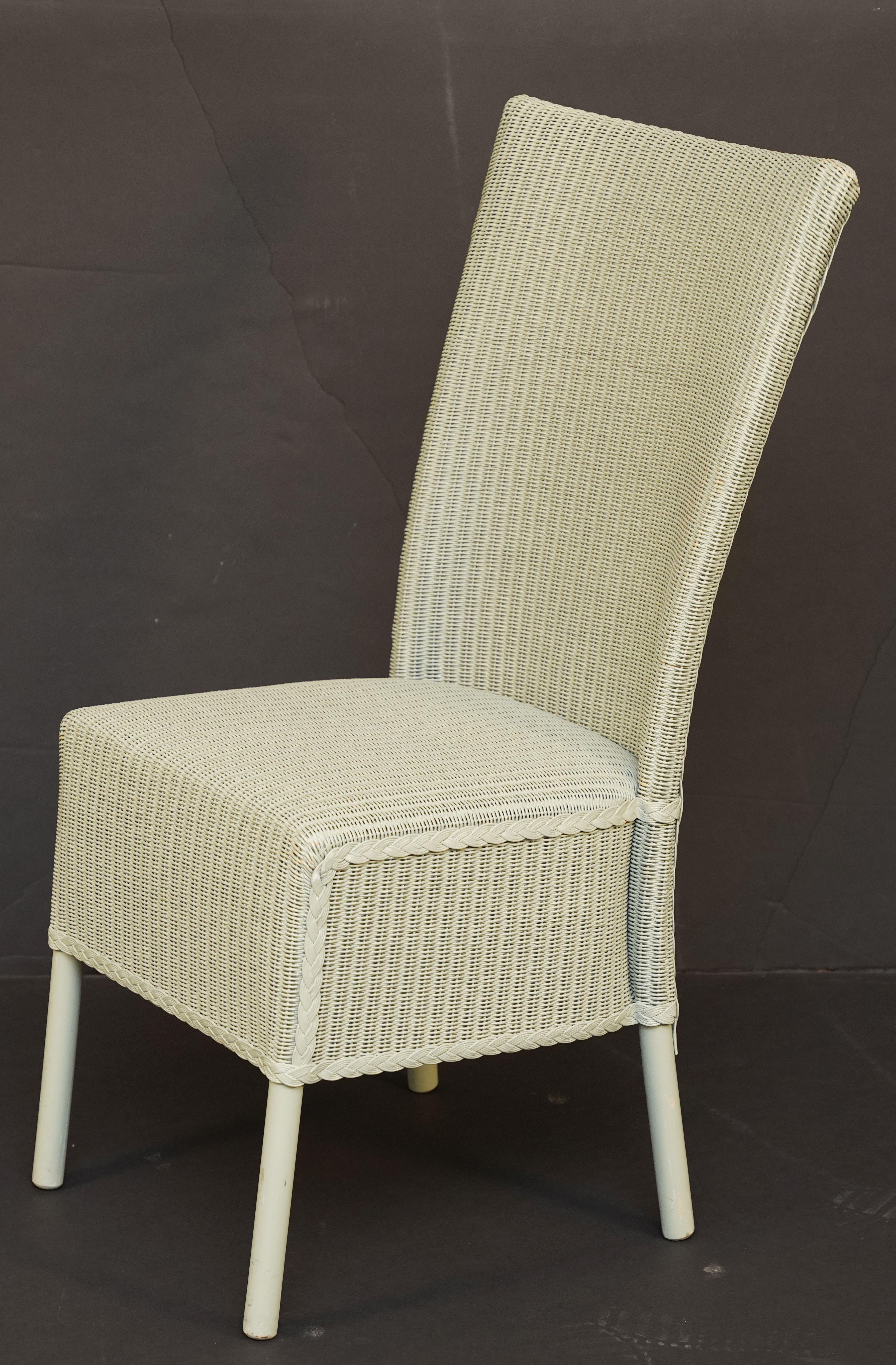 Lloyd Loom Table and Chairs Set from England (Six Chairs, Two Tables) 9
