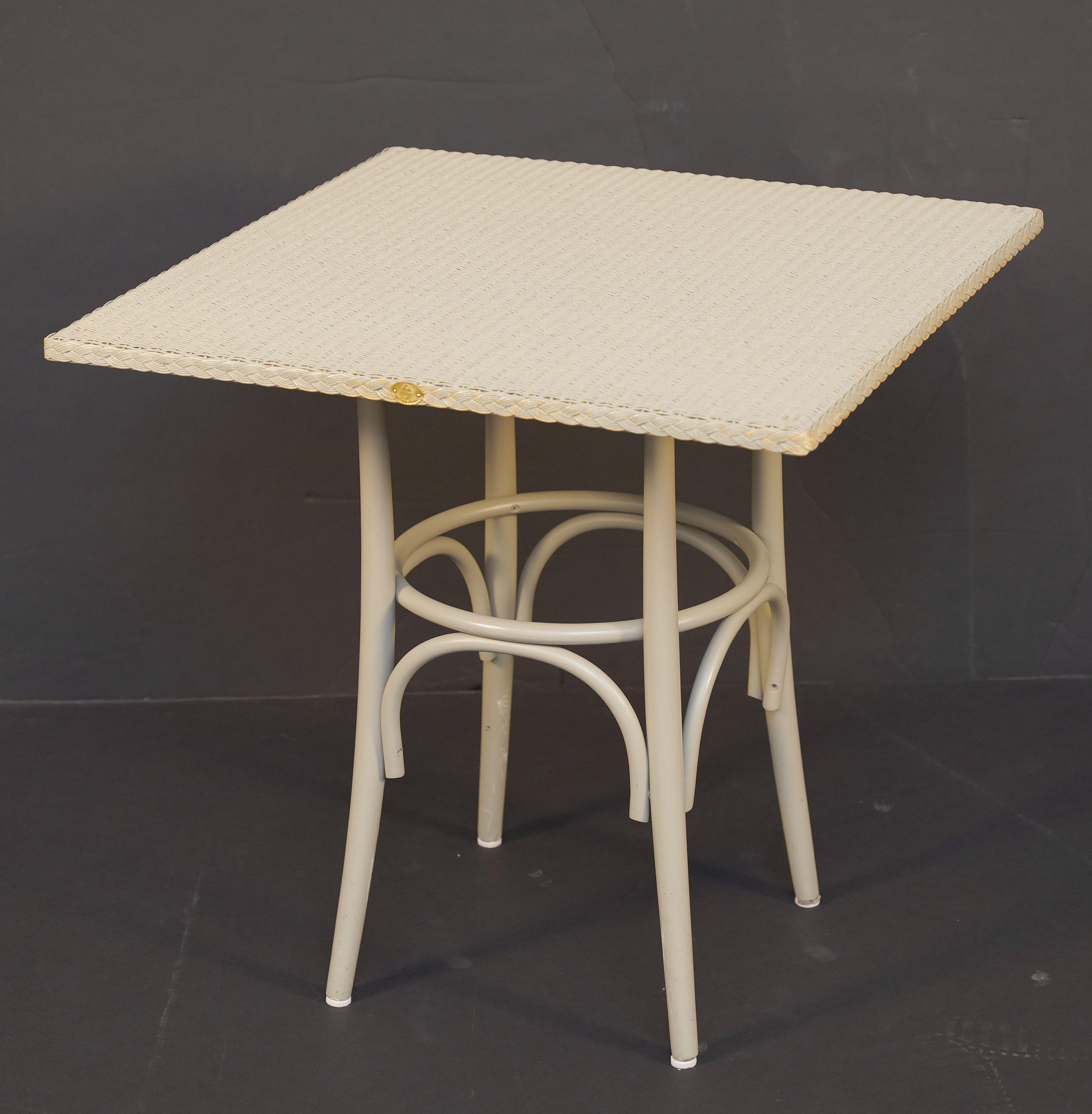 Metal Lloyd Loom Table and Chairs Set from England (Six Chairs, Two Tables)