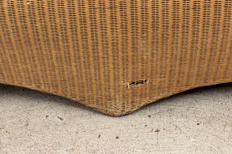 Lloyd Loom Wicker Style Loveseat For Sale at 1stDibs