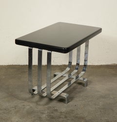 Lloyd Manufacturing Machine Age Art Deco Chrome End Table