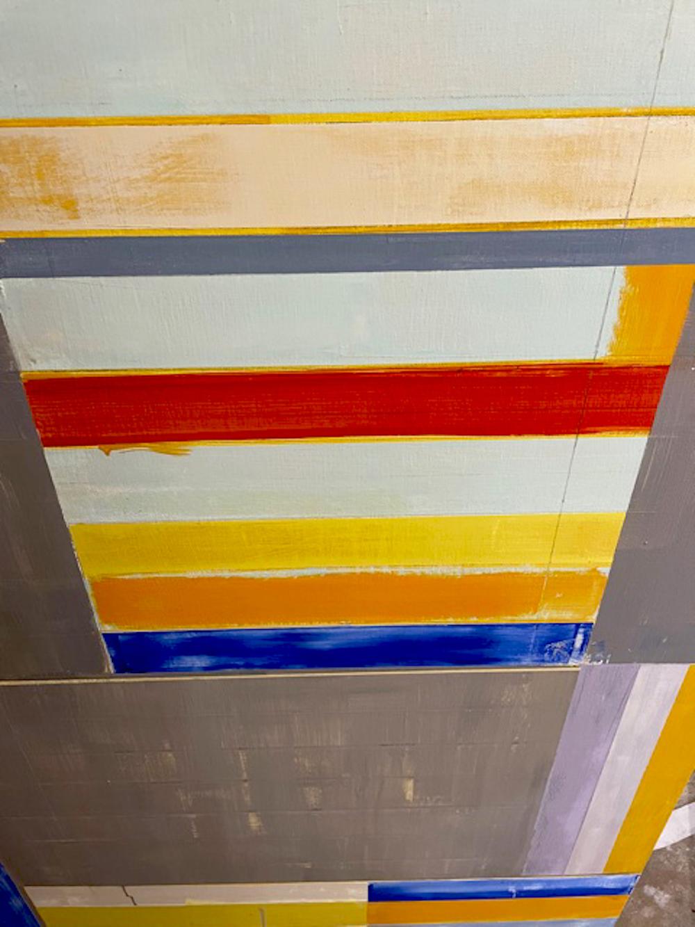 Folio 8, Olio su tela, 2016 - Painting Astrattismo geometrico di Lloyd Martin