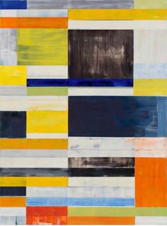 Indigo Check, huile sur toile, 2014