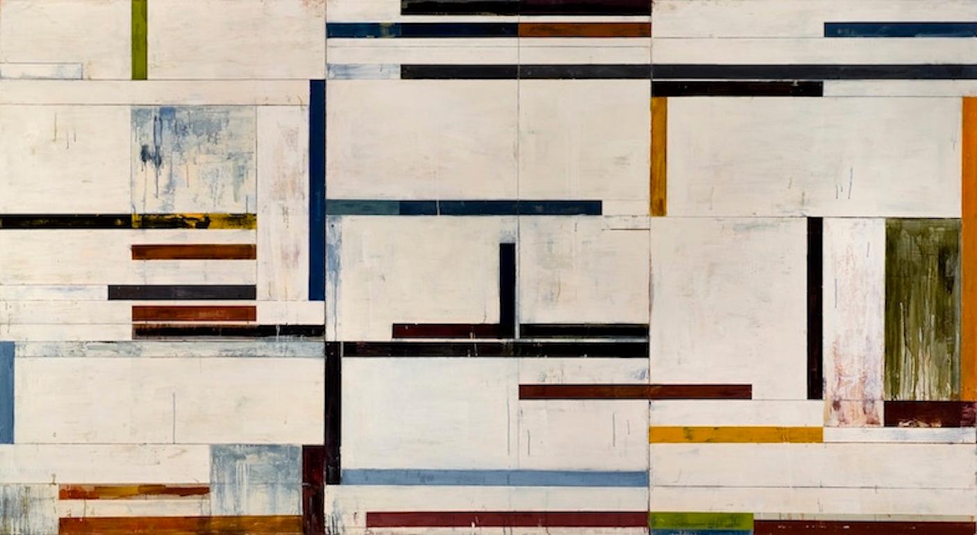 Abstract Painting di Lloyd Martin - Migrare, olio su tela, 2009