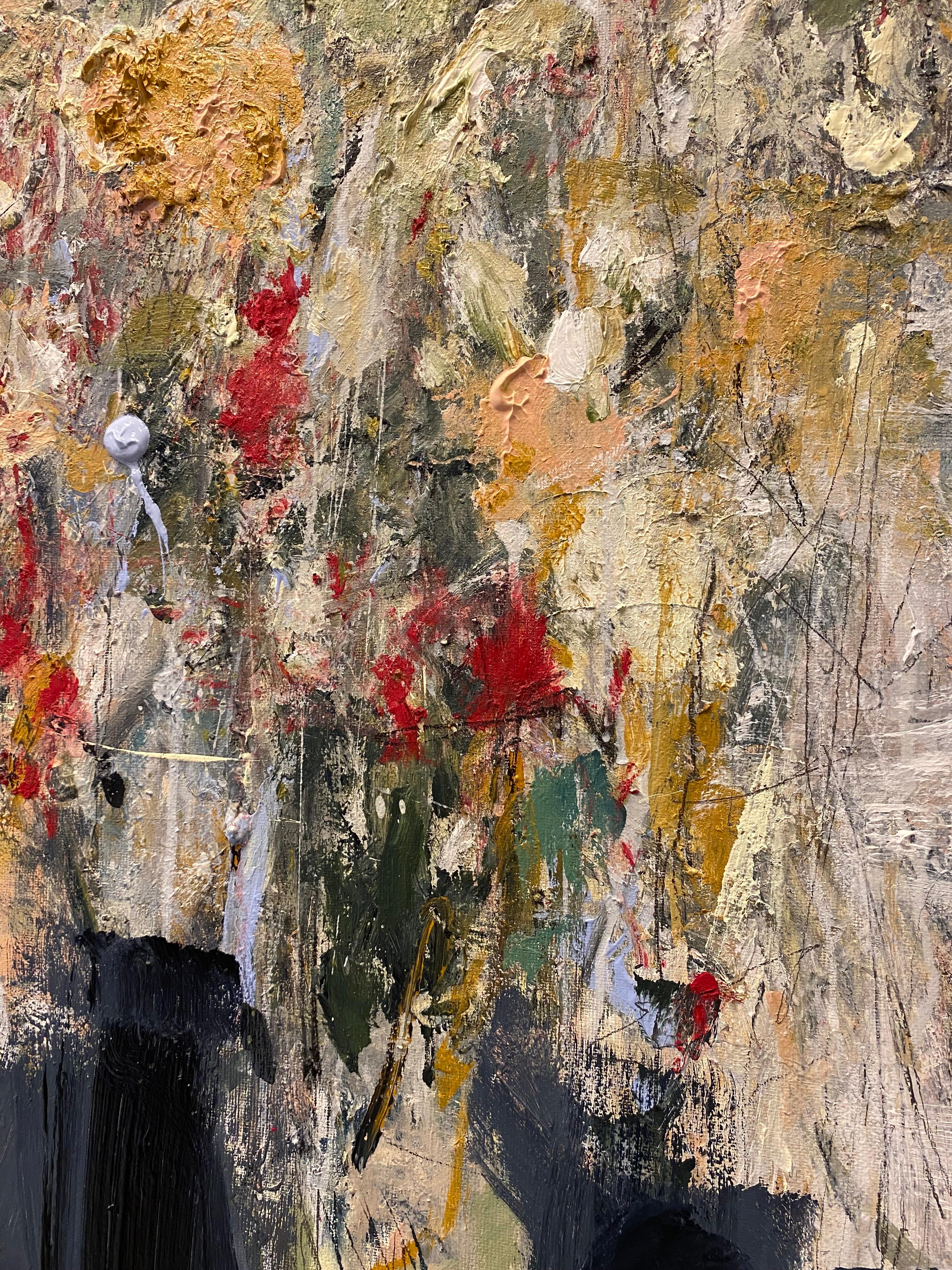 All I Think About Is You, Blumen, Wildblumen, Landschaft, Joan Mitchell, rosa (Abstrakter Expressionismus), Painting, von Lloyd Tabing 