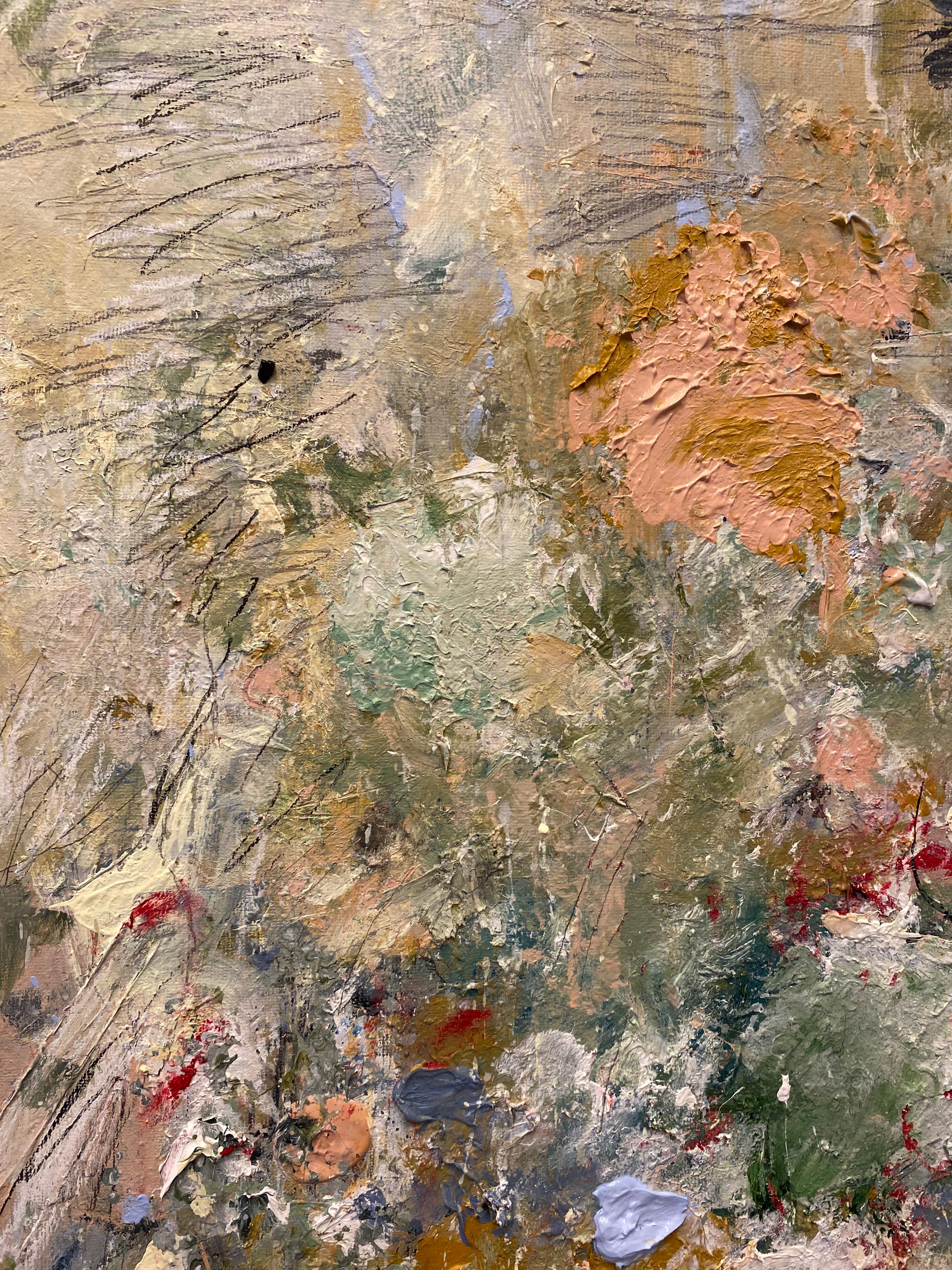 All I Think About Is You, Blumen, Wildblumen, Landschaft, Joan Mitchell, rosa im Angebot 1