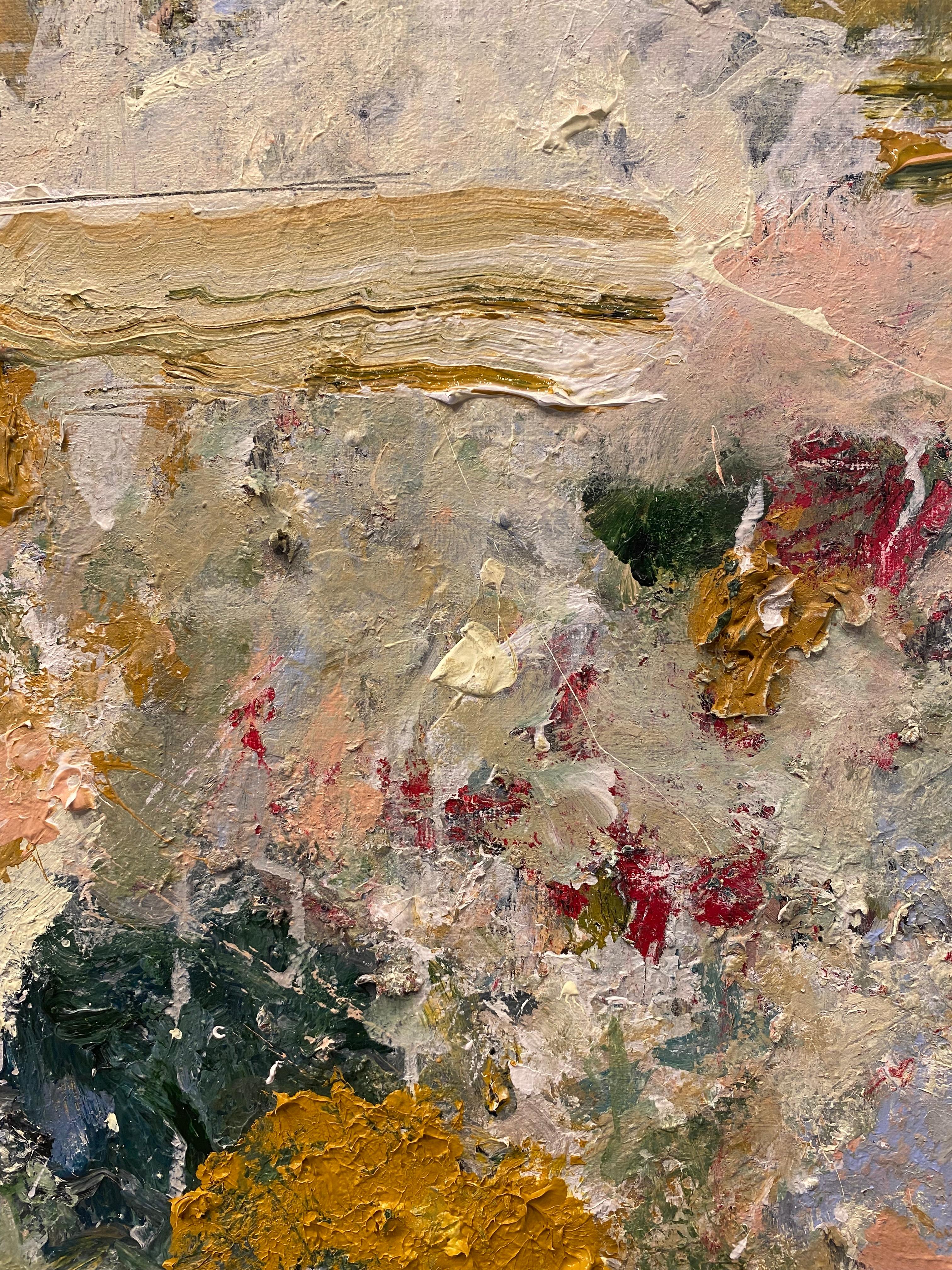 All I Think About Is You, Blumen, Wildblumen, Landschaft, Joan Mitchell, rosa im Angebot 3