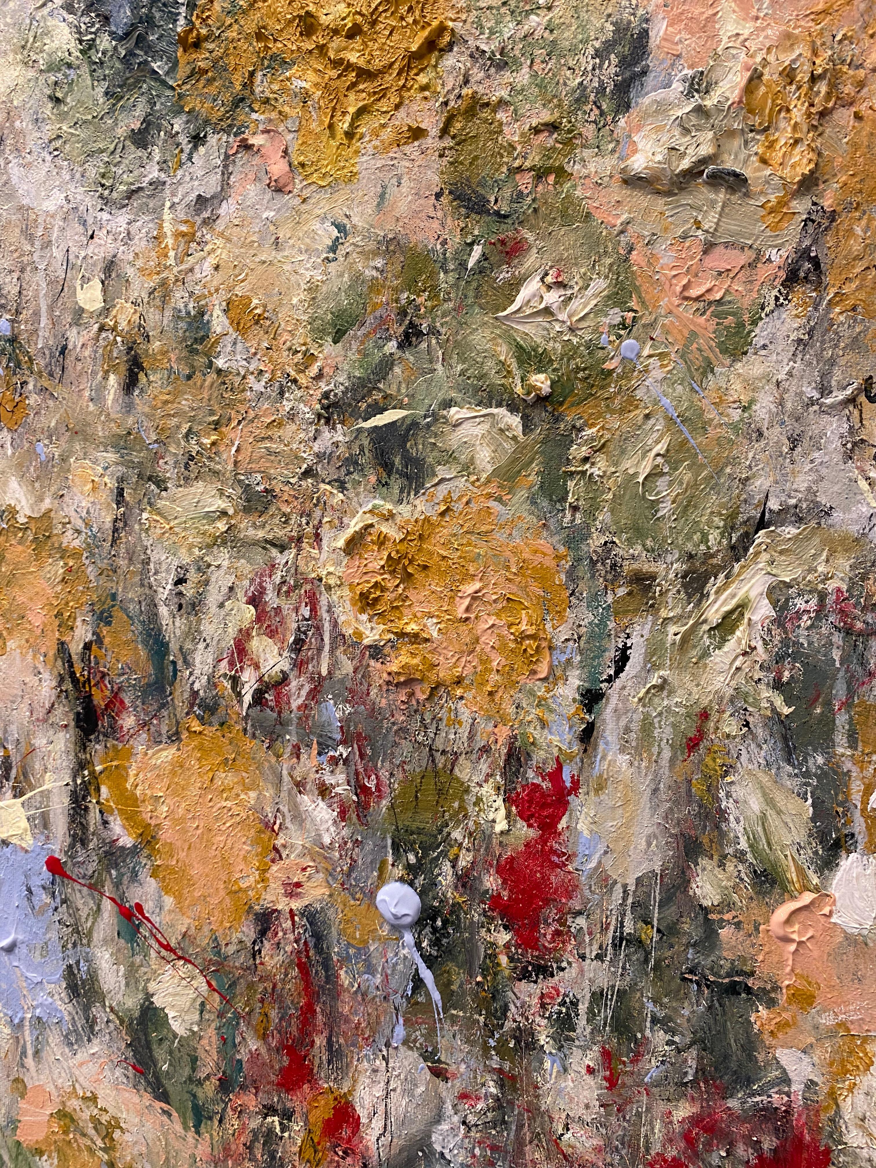 All I Think About Is You, Blumen, Wildblumen, Landschaft, Joan Mitchell, rosa im Angebot 4