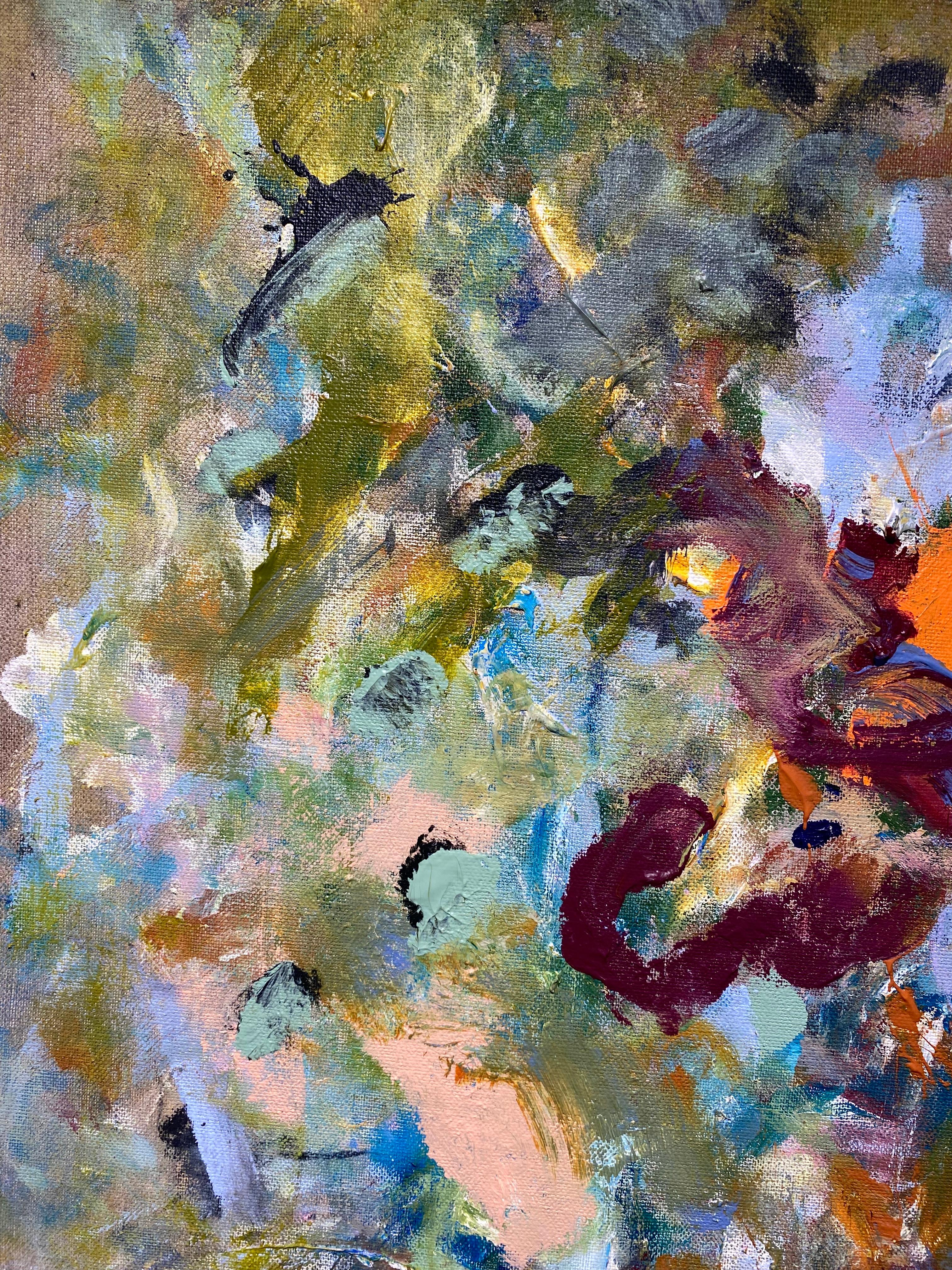 Contemplation et introspection, coloré, Joan Mitchell, expressionnisme, audacieux - Painting de Lloyd Tabing 