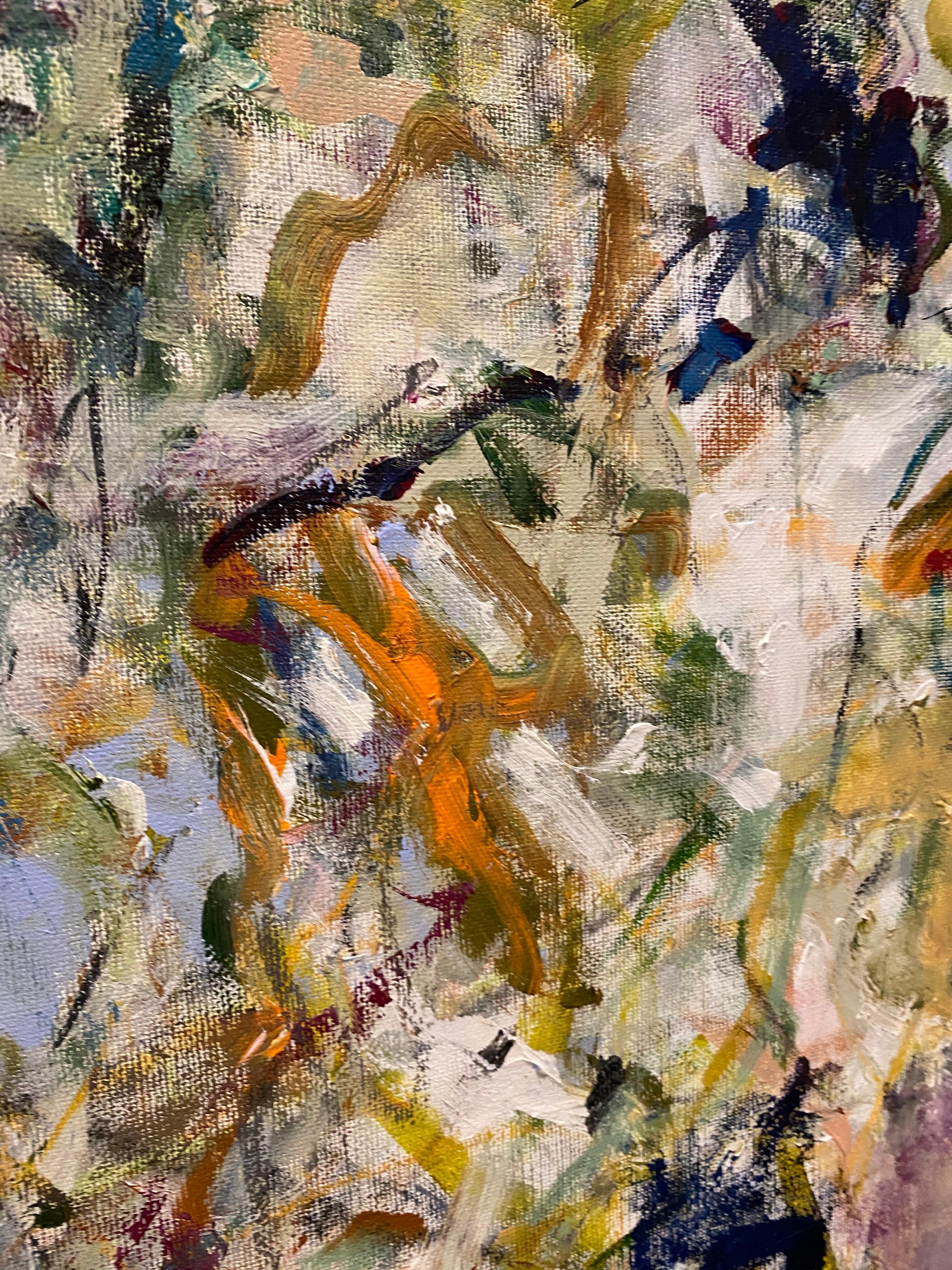 This painting is part of a new series I began in the fall of 2025 titled Contemplation and Introspection. In this series I am exploring the profound relationship between nature and the human experience. The collection features contemporary works