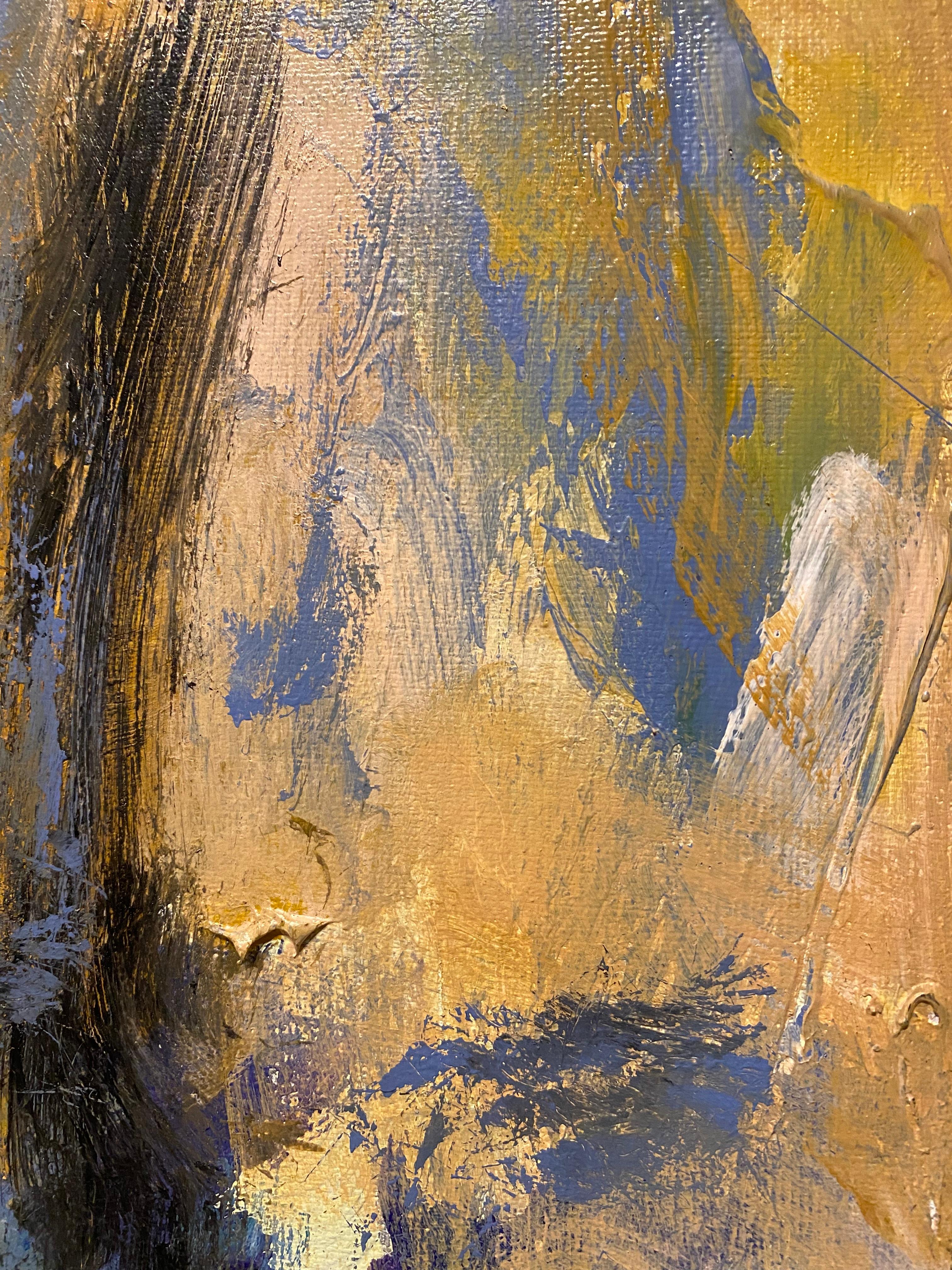 Fine dell'innocenza - Abstract Painting Marrone di Lloyd Tabing 