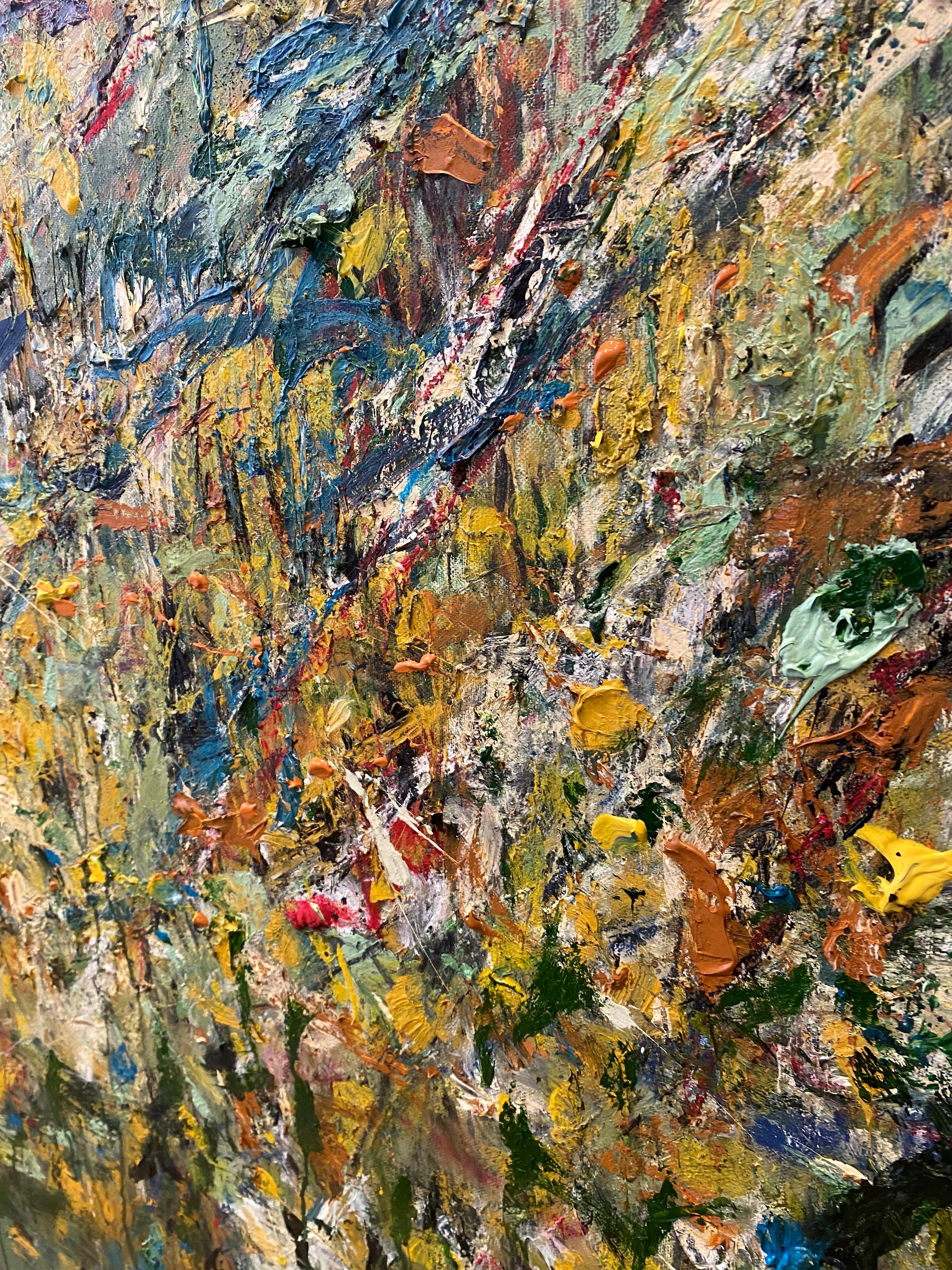 End Of Innocence, landscape, green, Kiefer, large abstract painting, expressive For Sale 1