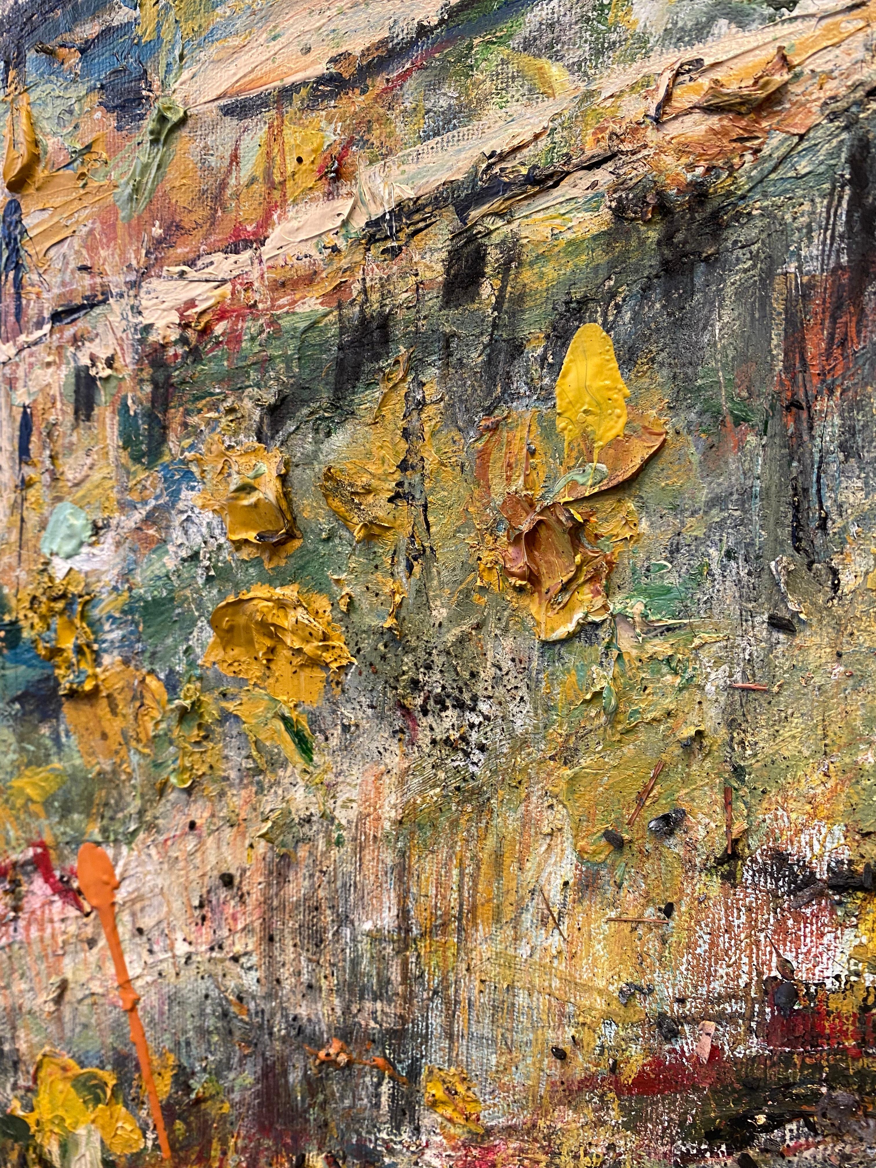 End Of Innocence, landscape, green, Kiefer, large abstract painting, expressive For Sale 2