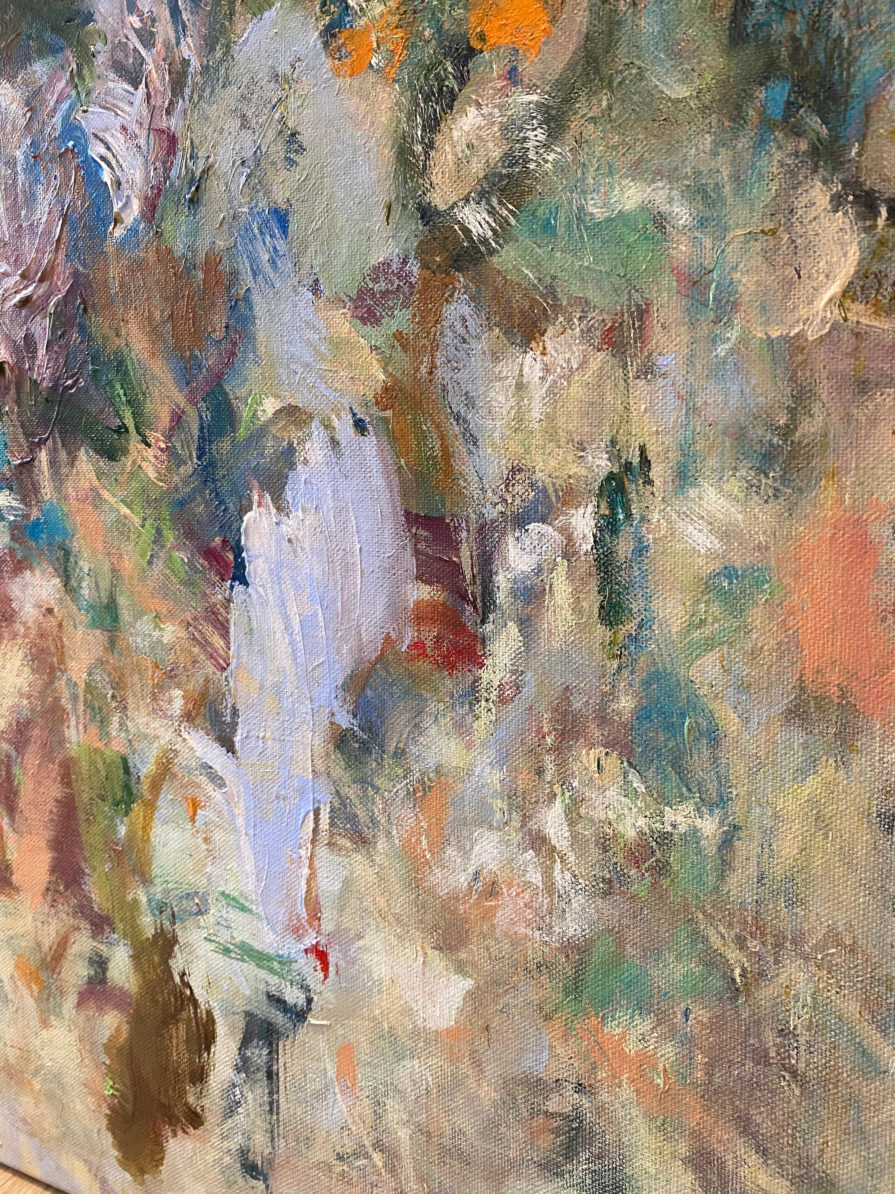 This painting is part of a series titled Contemplation and Introspection. In this series I am exploring the profound relationship between nature and the human experience. The collection features contemporary works inspired by the natural world,