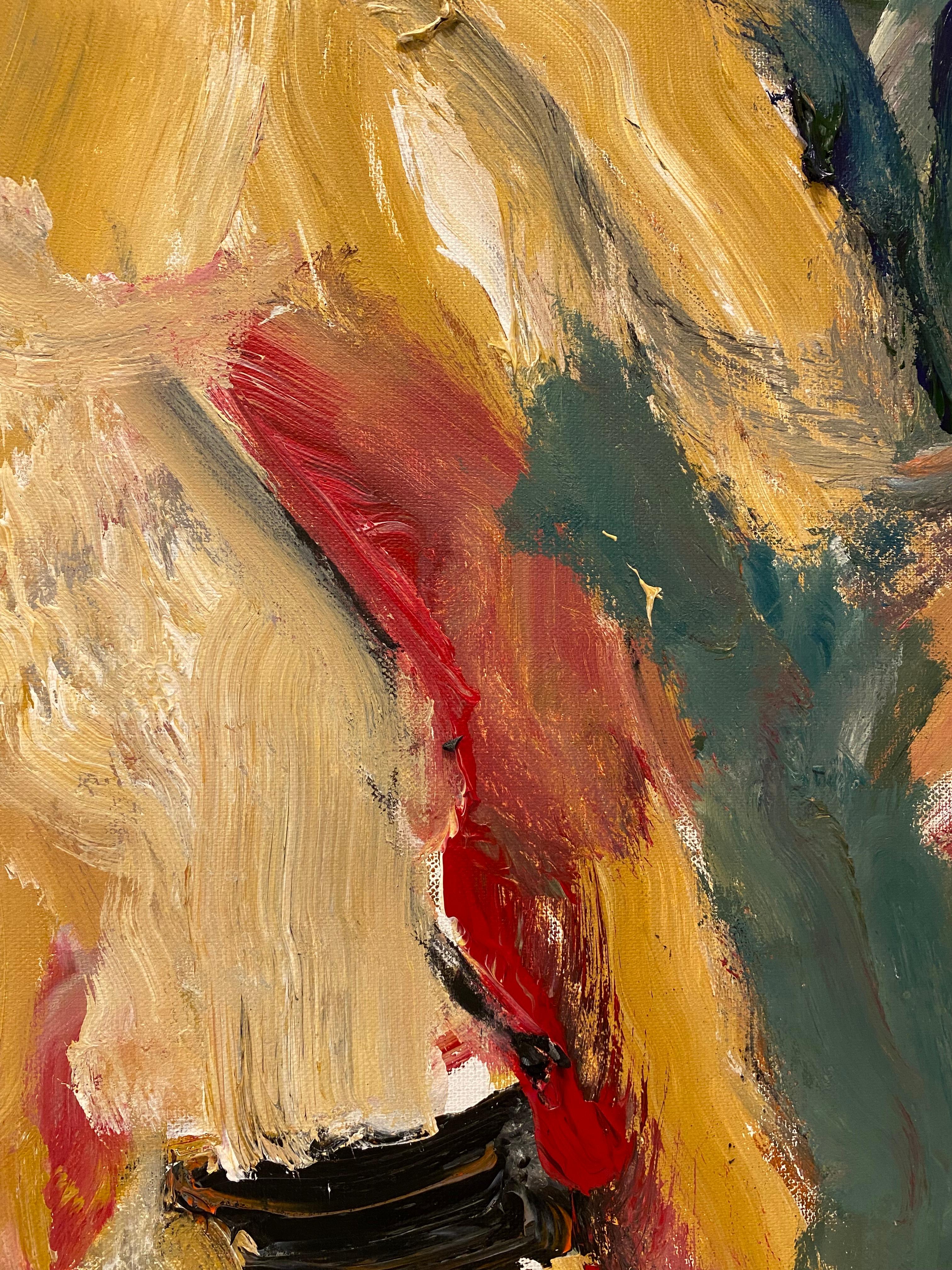 Greene & Greene, arancione, blu, verde, rosso, DeKooning, natura, contemporaneo in vendita 1