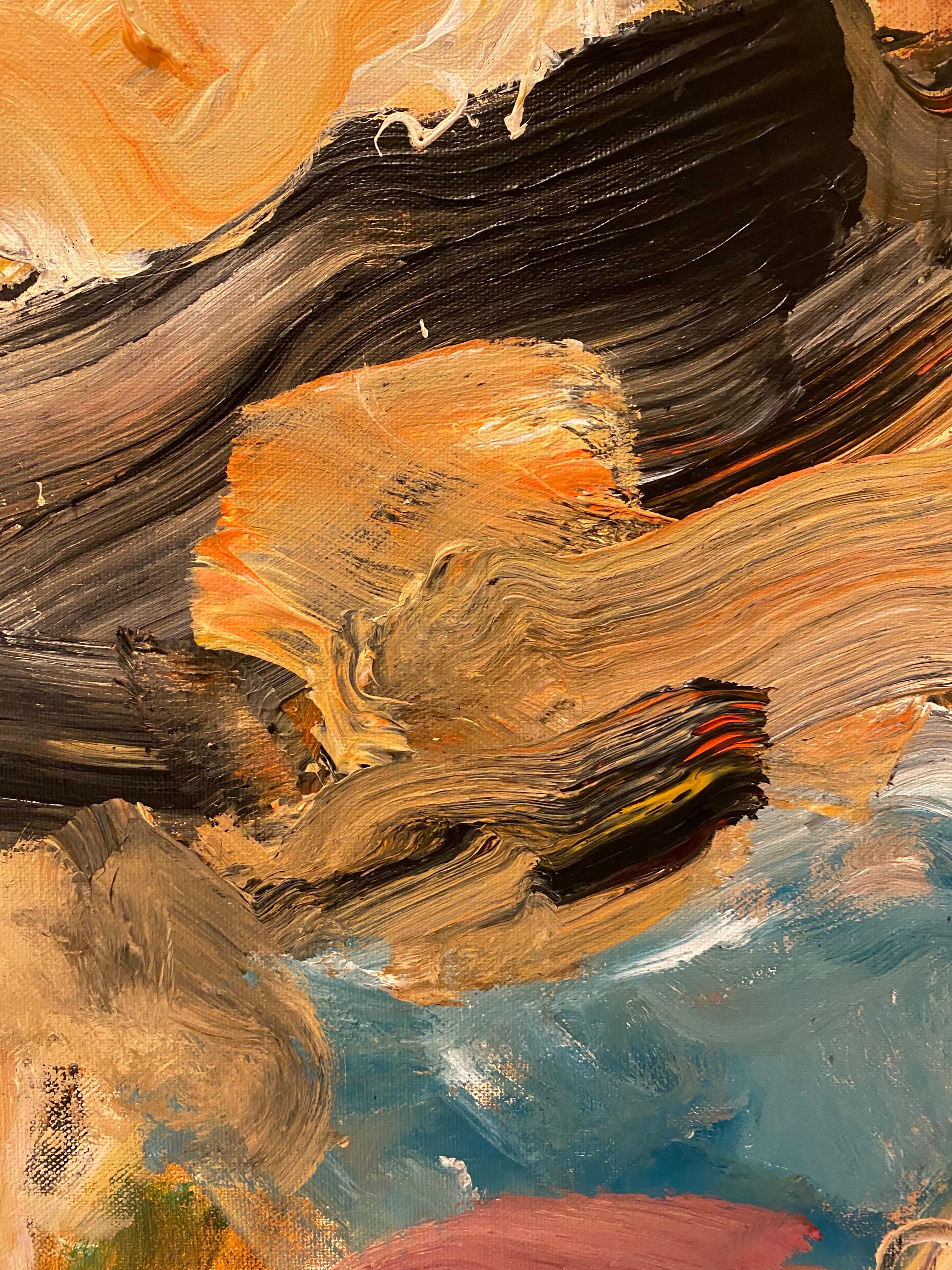 Greene & Greene, arancione, blu, verde, rosso, DeKooning, natura, contemporaneo in vendita 4