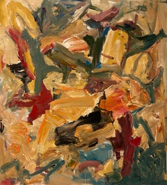 Garden Green, orange, blue, green, red, DeKooning, nature, contemporary