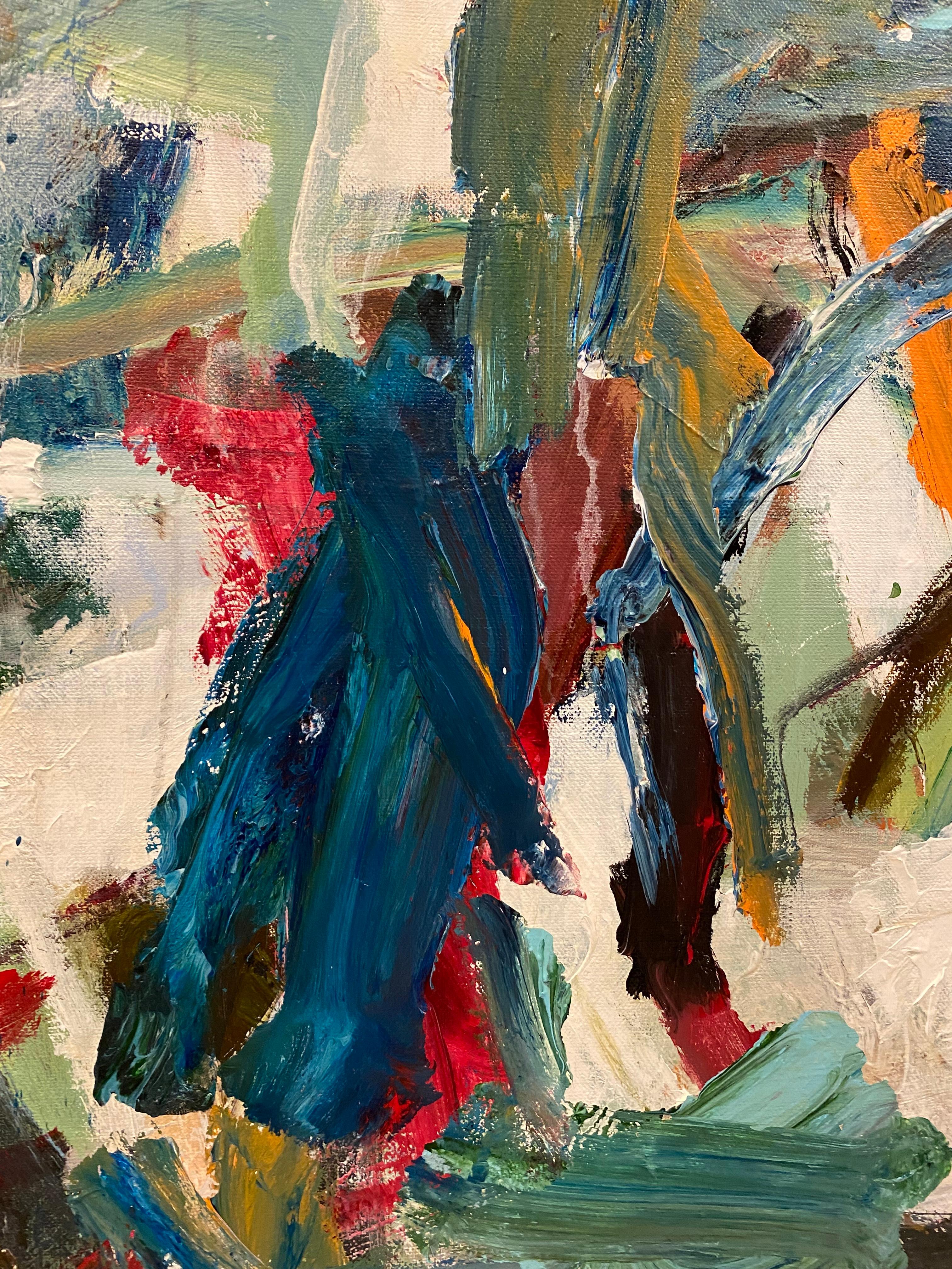 Omaggio a Joan, Joan Mitchell, incartato in galleria, contemporaneo, nature - Painting Astratto di Lloyd Tabing 