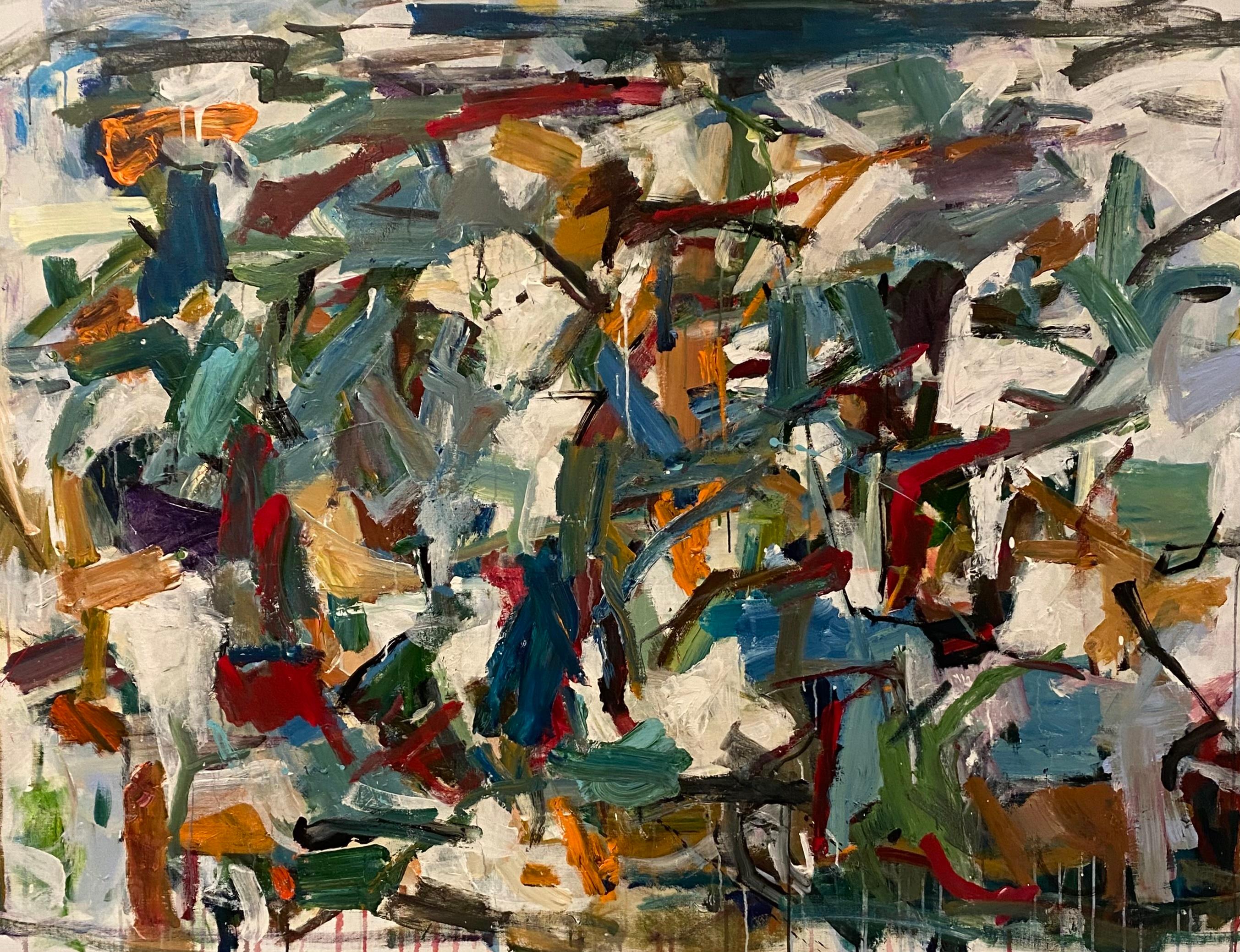 Landscape Painting di Lloyd Tabing  - Omaggio a Joan, Joan Mitchell, incartato in galleria, contemporaneo, nature