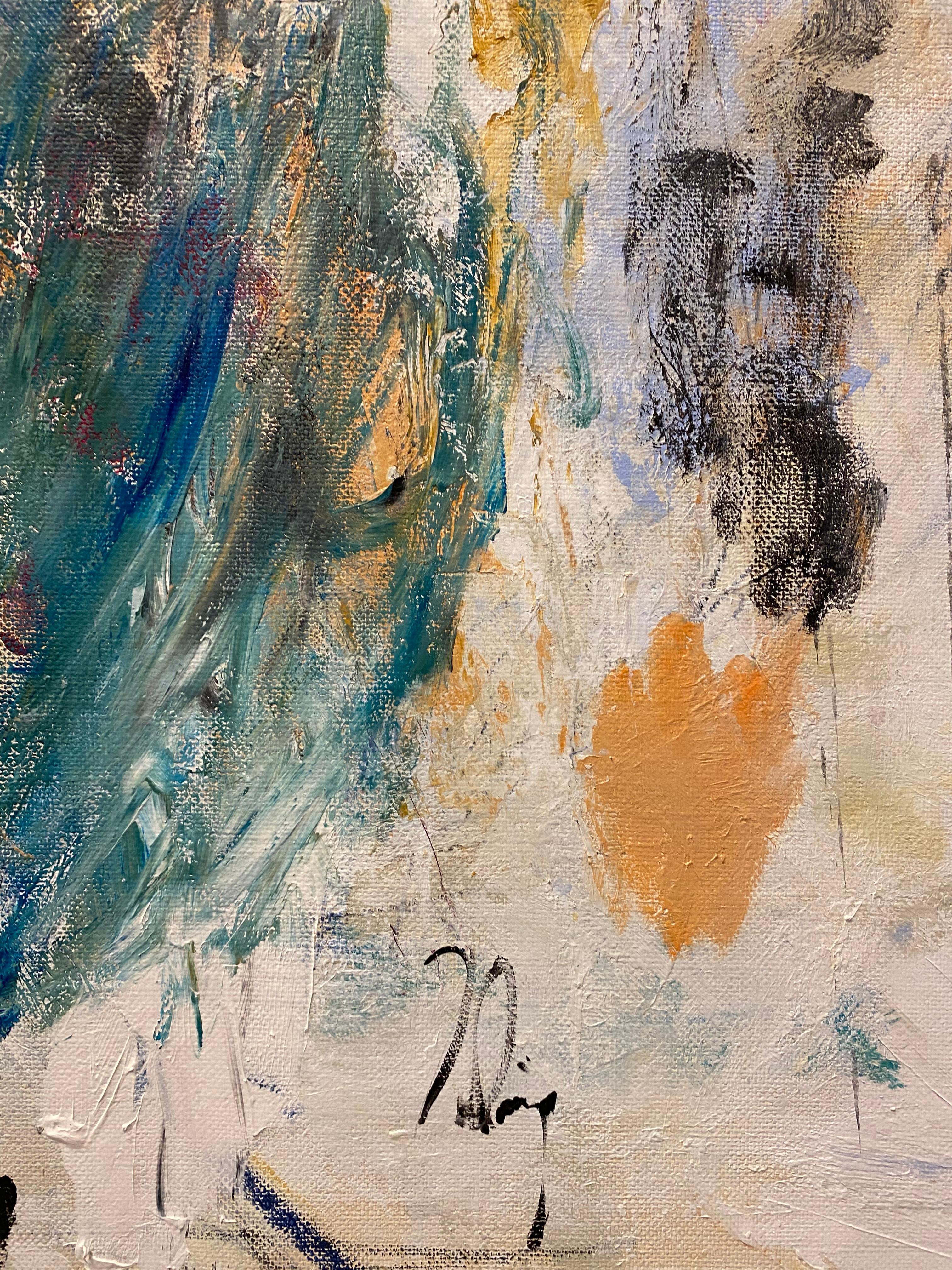 Illuminazione, verde, beige, rosa, Cy Twombley, fiori, paesaggio in vendita 5