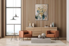 Illumination, Grün, Beige, Rose, Cy Twombley, Blumen, Landschaft