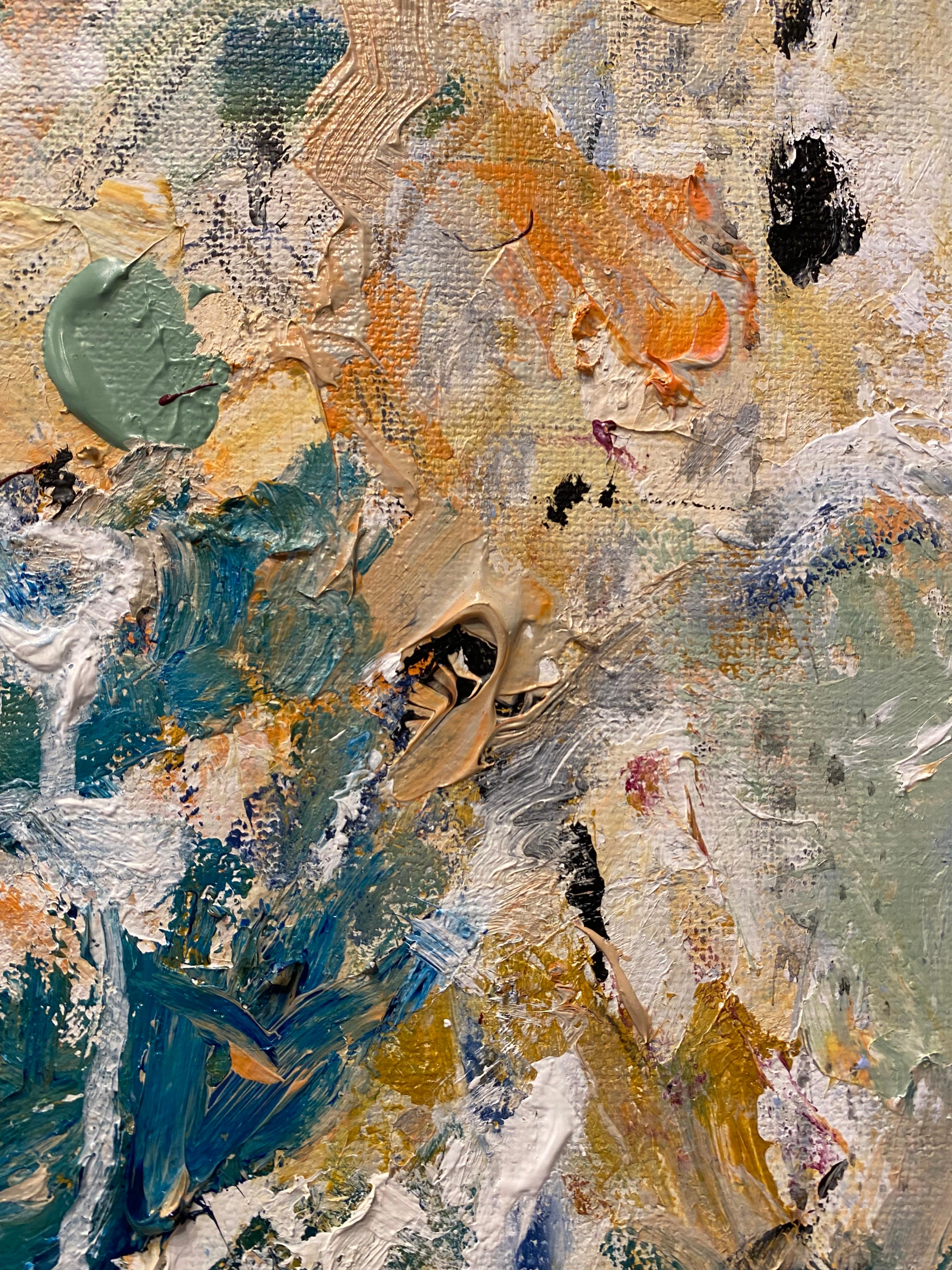 Illuminazione, verde, beige, rosa, Cy Twombley, fiori, paesaggio in vendita 1