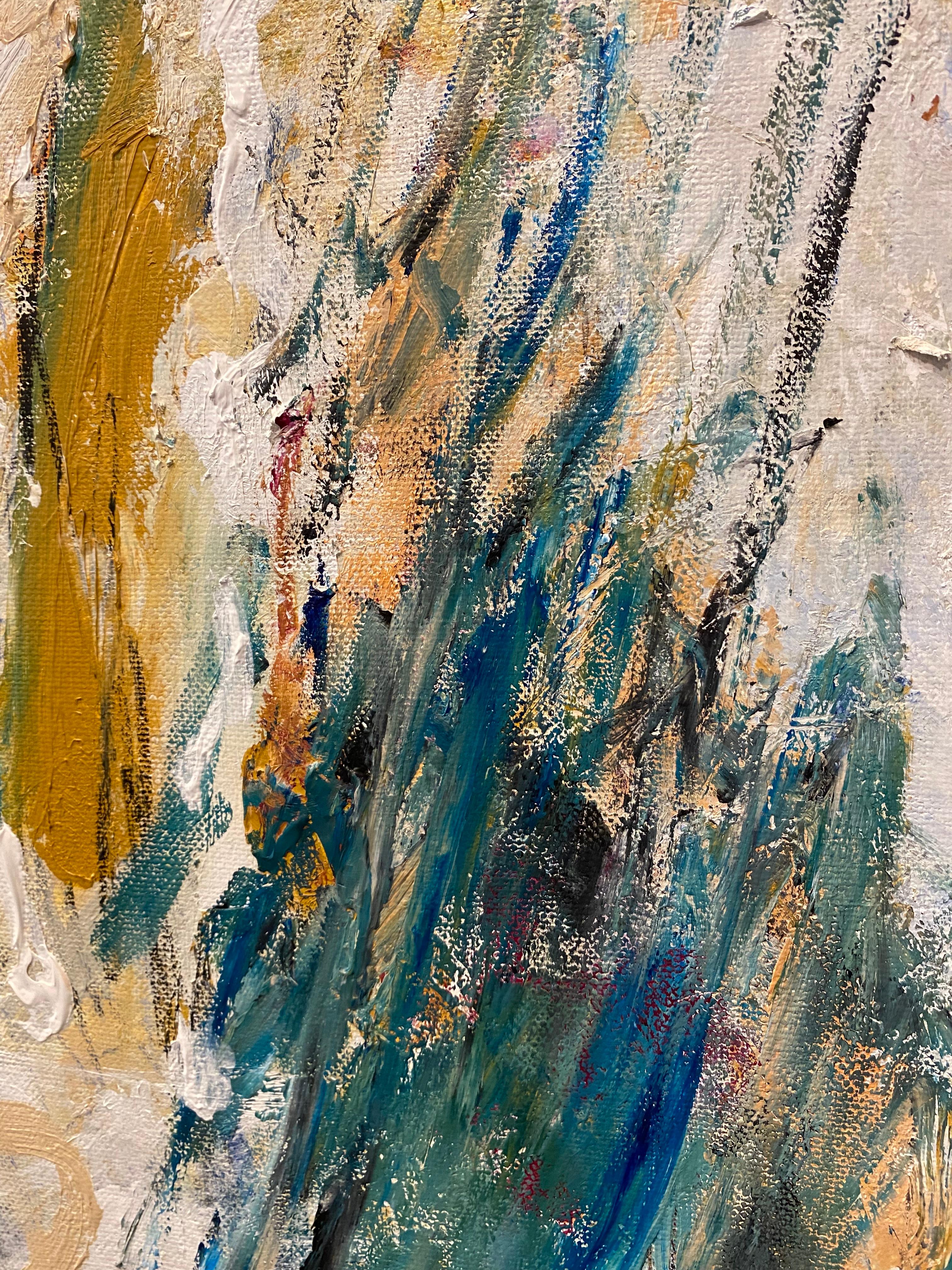 Illuminazione, verde, beige, rosa, Cy Twombley, fiori, paesaggio in vendita 4