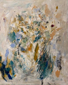 Iluminación, verde, beige, rosa, Cy Twombley, flores, paisaje