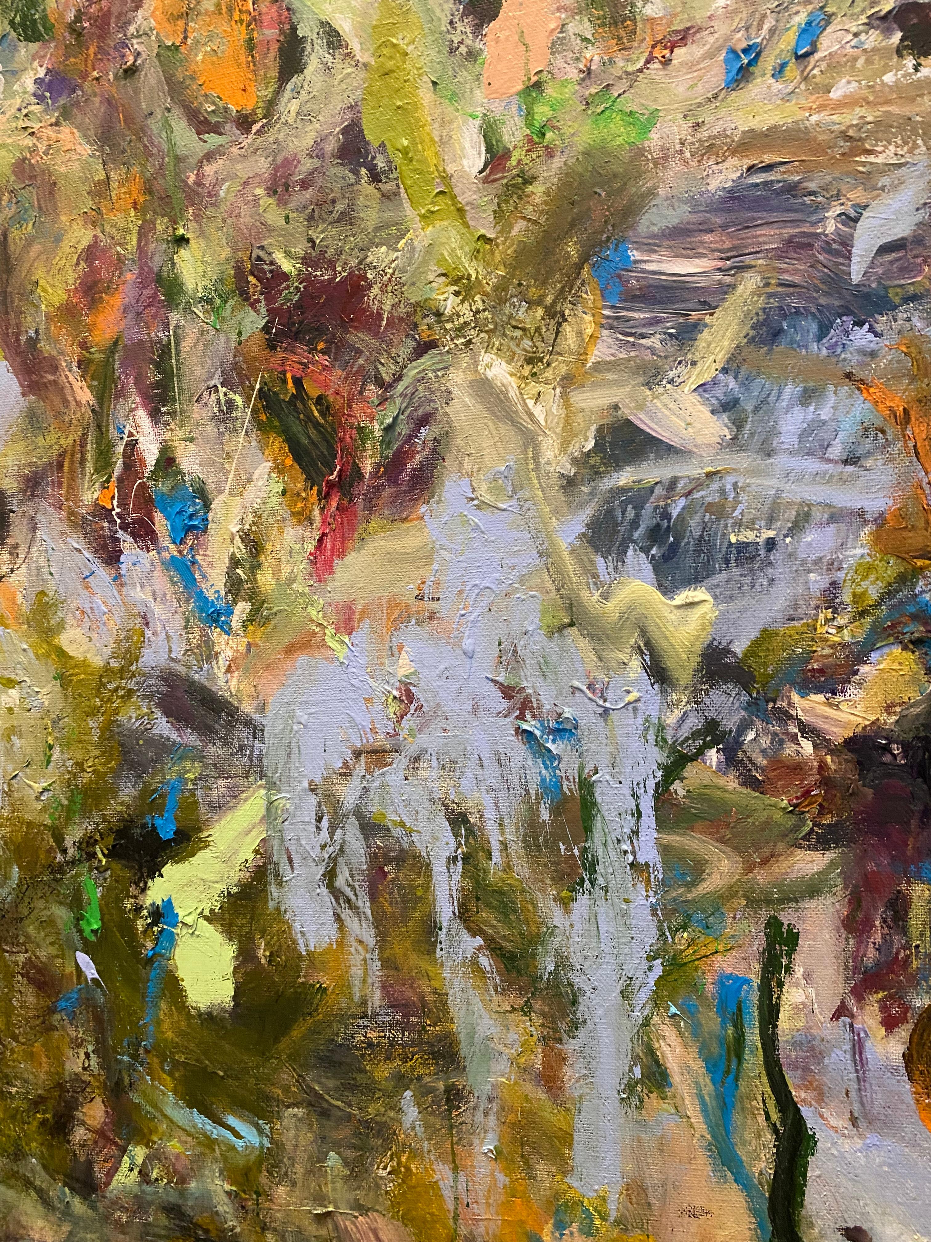 Life's Eternal Dance, expressionism, contemporary, Joan Mitchell, green, nature en vente 4
