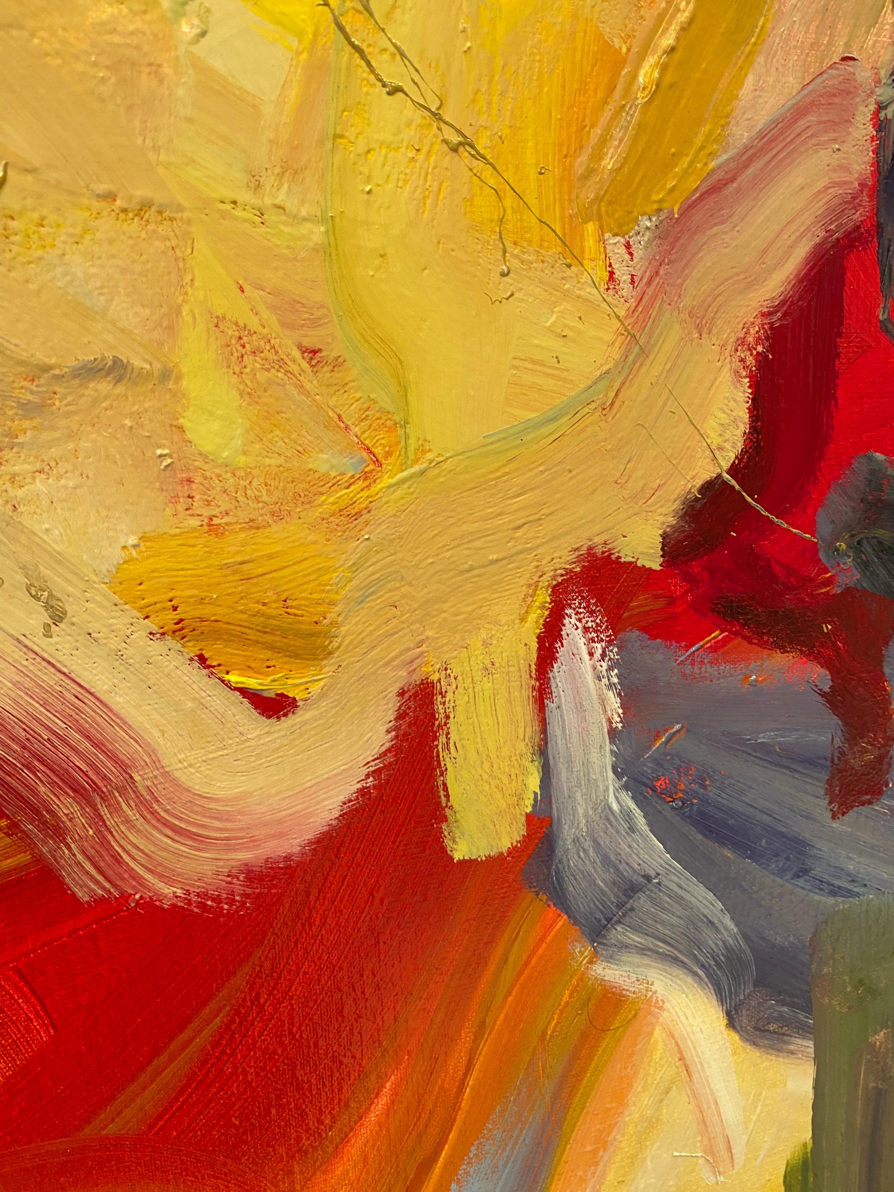 Hören Sie (Braun), Abstract Painting, von Lloyd Tabing 