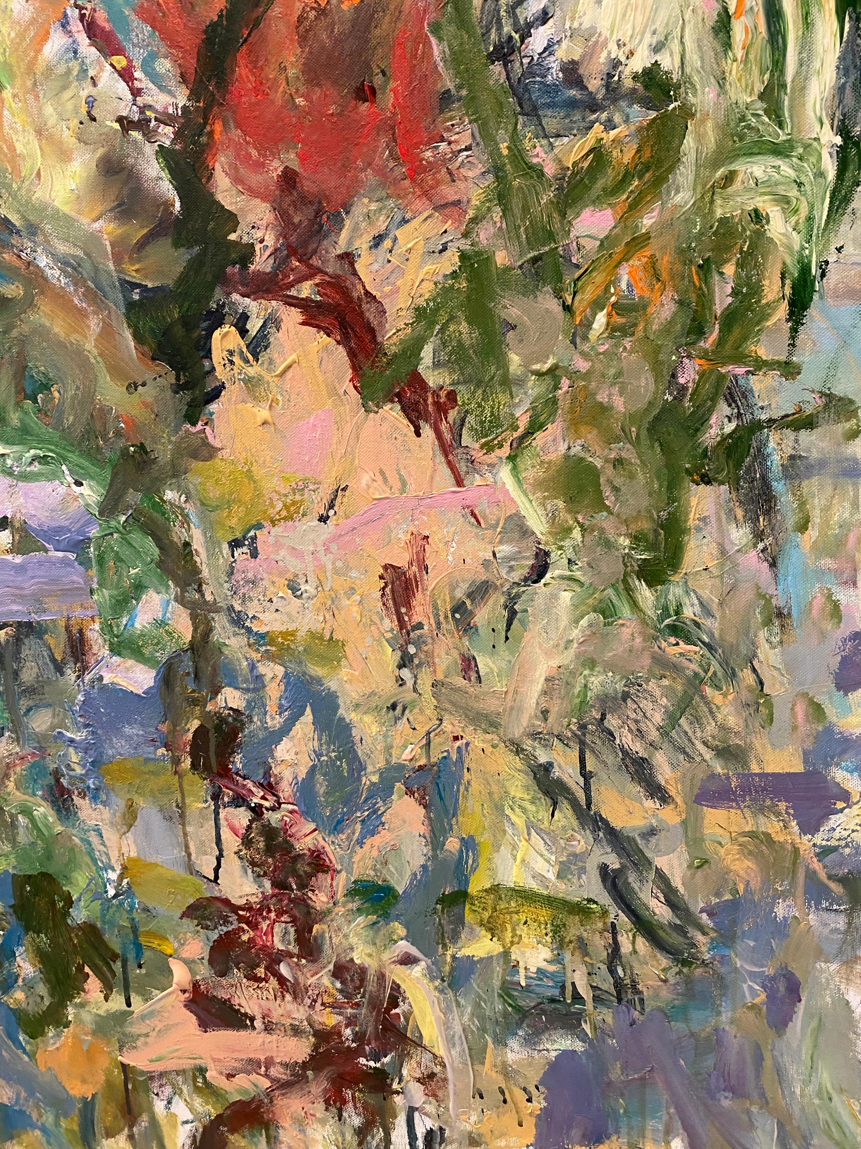 Re-Finding Of The Soul, rot, nature, joan Mitchell, expressionismus, botanisch (Abstrakt), Painting, von Lloyd Tabing 