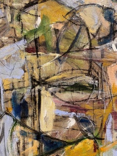 Second Chance, raw linen, cubism, contemporary art, de Kooning, interiors