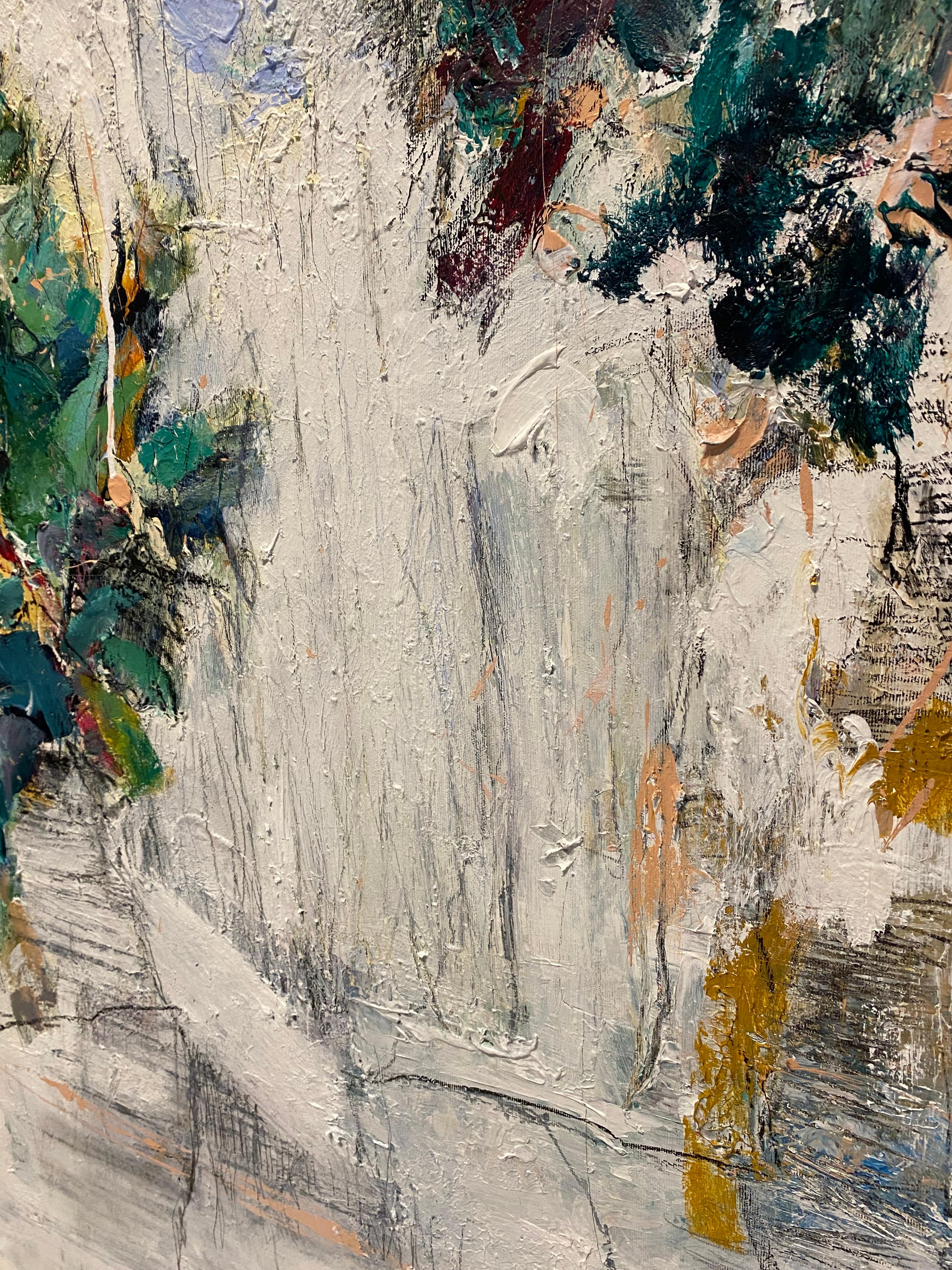 Softness Of Days End, minimalists, cy twombly, contemporary, modern, flower - Abstract Expressionist Painting by Lloyd Tabing 