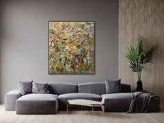 Soul Searching, Orange, turquoise, Joan Mitchell, bleu clair, grand, paysage