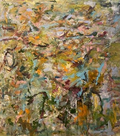 Soul Searching, Orange, turquoise, Joan Mitchell, light blue, large, landscape