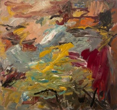 Sounds From The Paper Airplane, red, ochre, water, De Kooning, green, movement