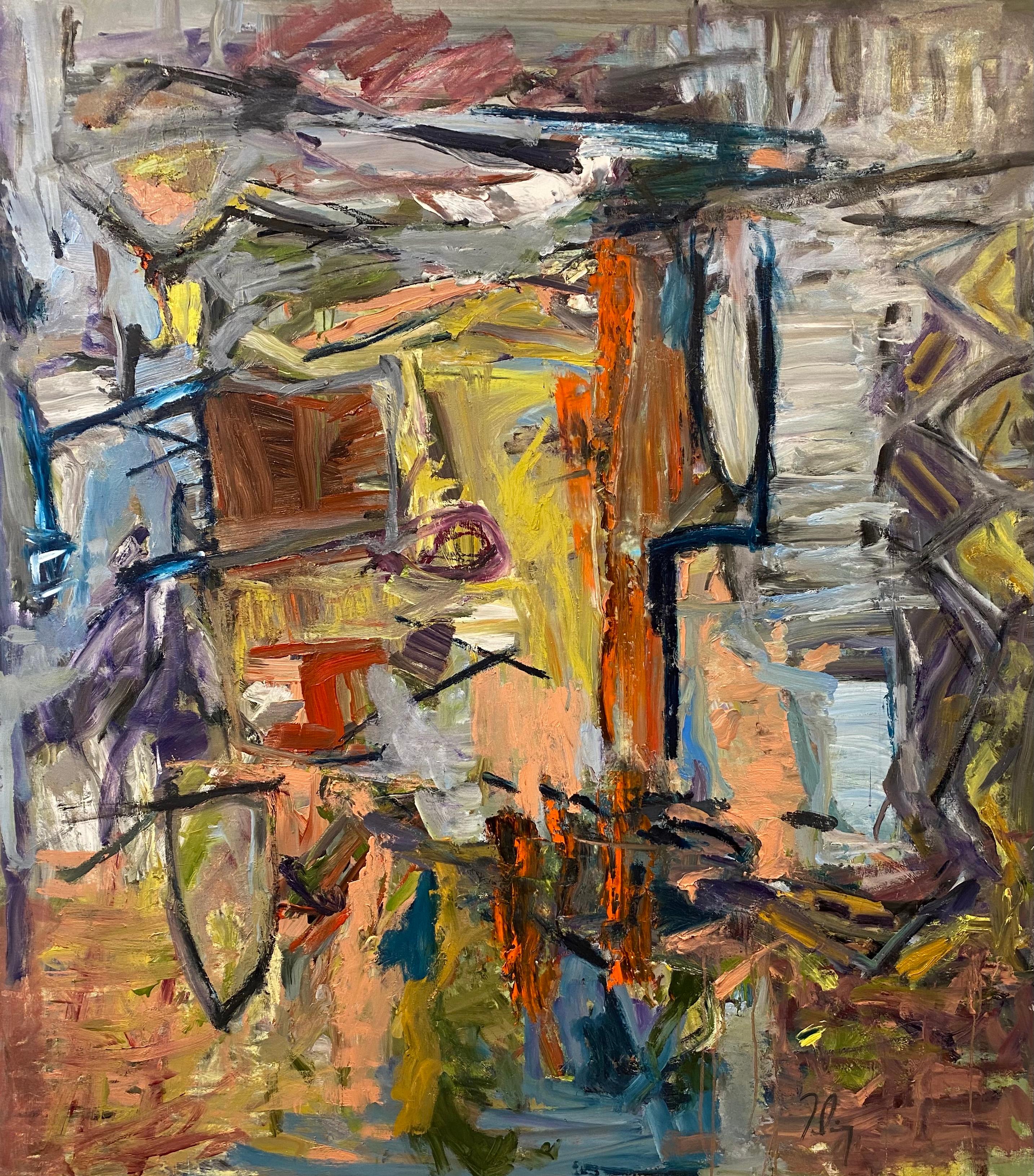 Lloyd Tabing  Abstract Painting - Static On The Radio