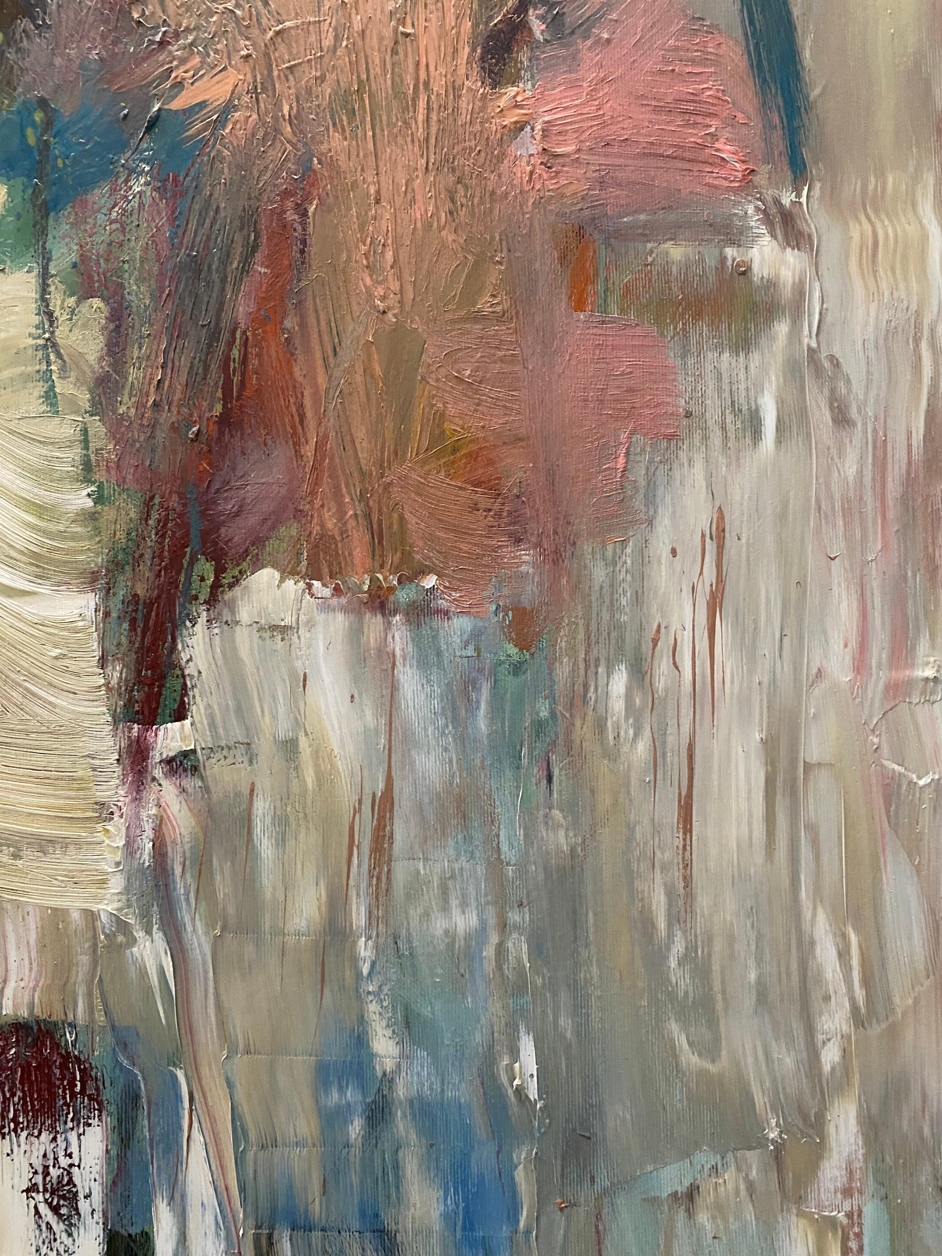 Toma un respiro de tu mente, flores, paisaje, rosa, burdeos, Joan Mitchell en venta 2