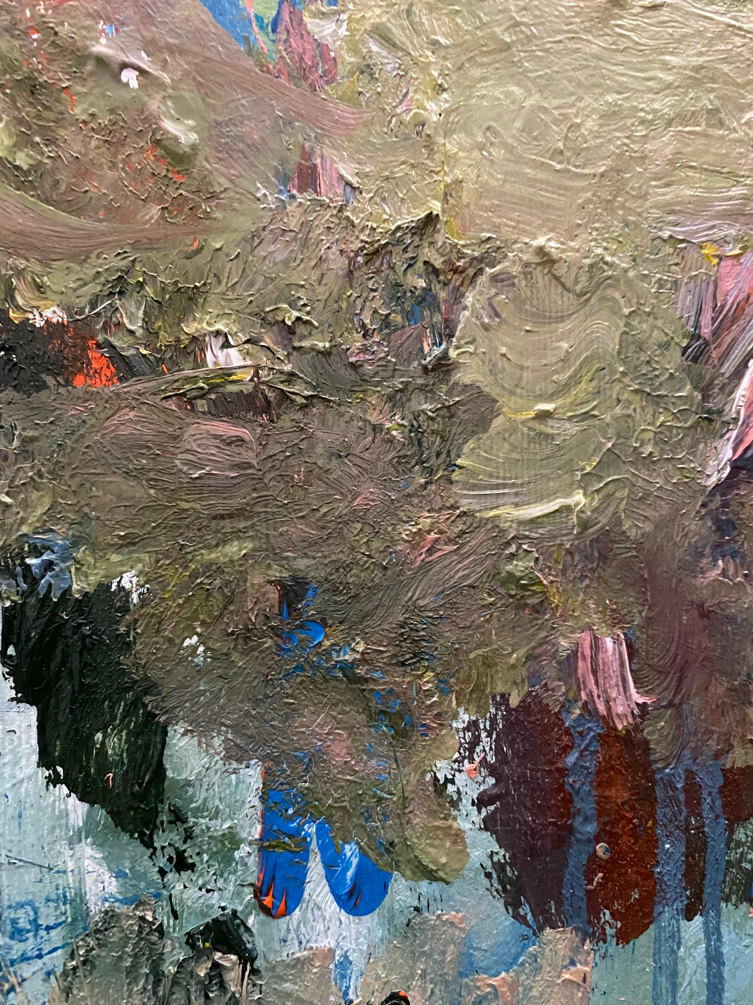 Toma un respiro de tu mente, flores, paisaje, rosa, burdeos, Joan Mitchell en venta 3