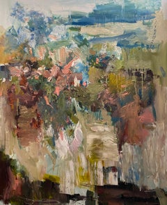 Toma un respiro de tu mente, flores, paisaje, rosa, burdeos, Joan Mitchell
