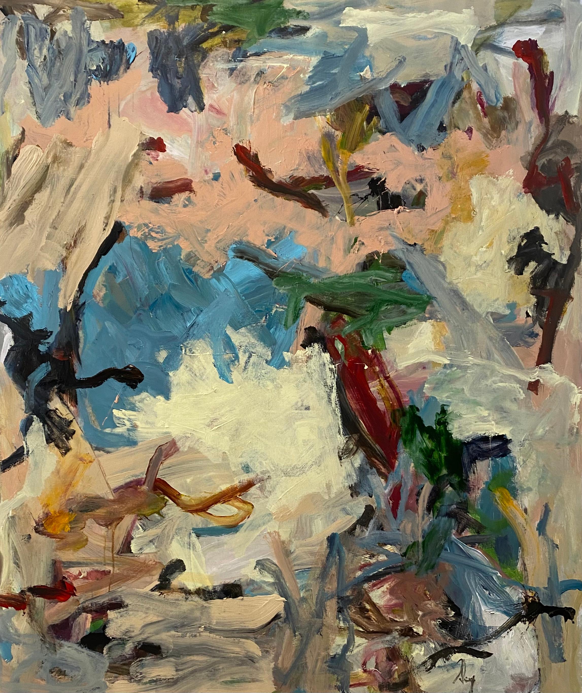 Abstract Painting Lloyd Tabing  - Larmes, sourires et moments perdus, abstrait contemporain, paysage, grande peinture