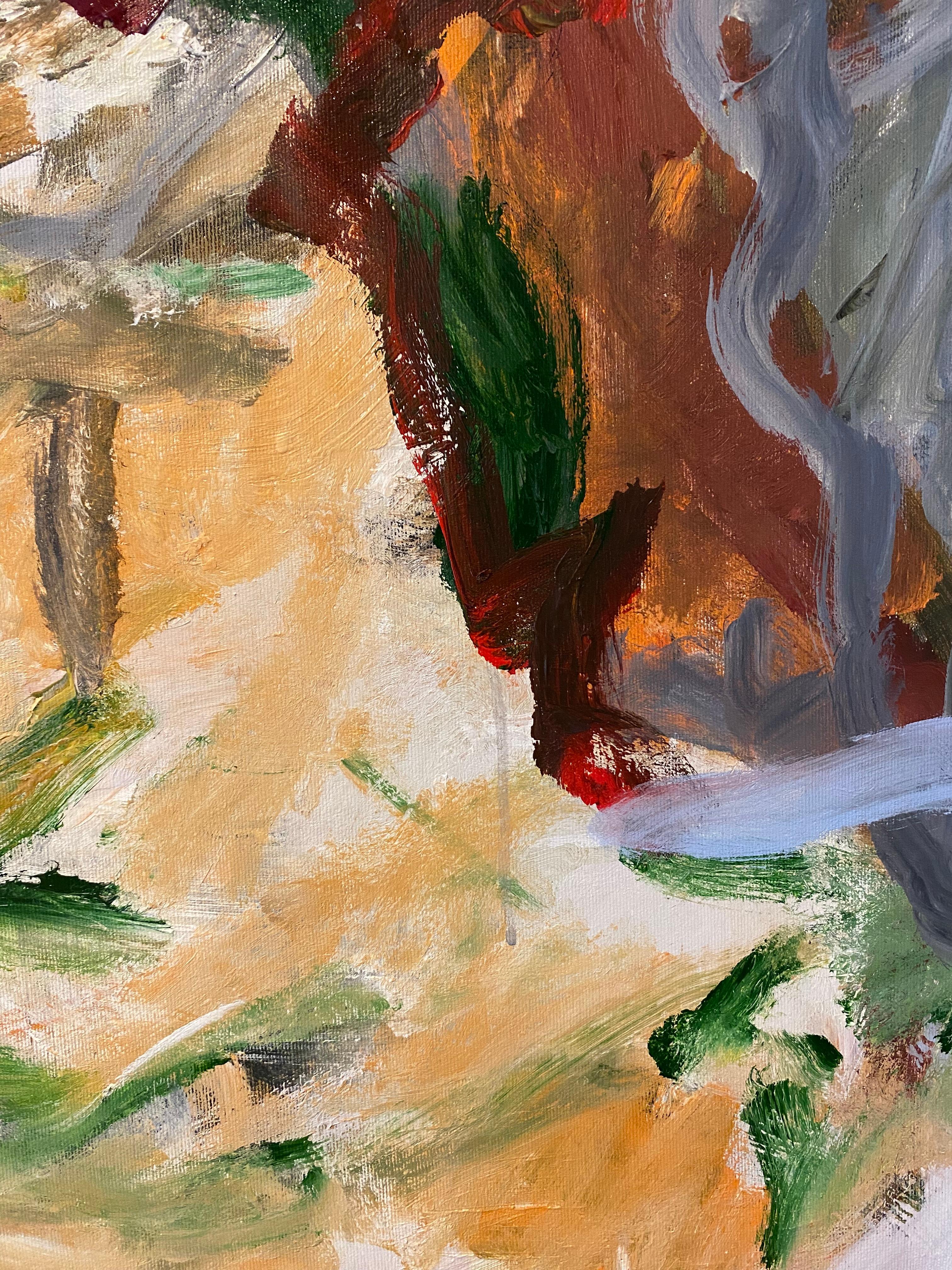 Tell Me What You Want, expressionism, gallery wrapped, water, deKooning, nature - Abstract Expressionist Painting by Lloyd Tabing 
