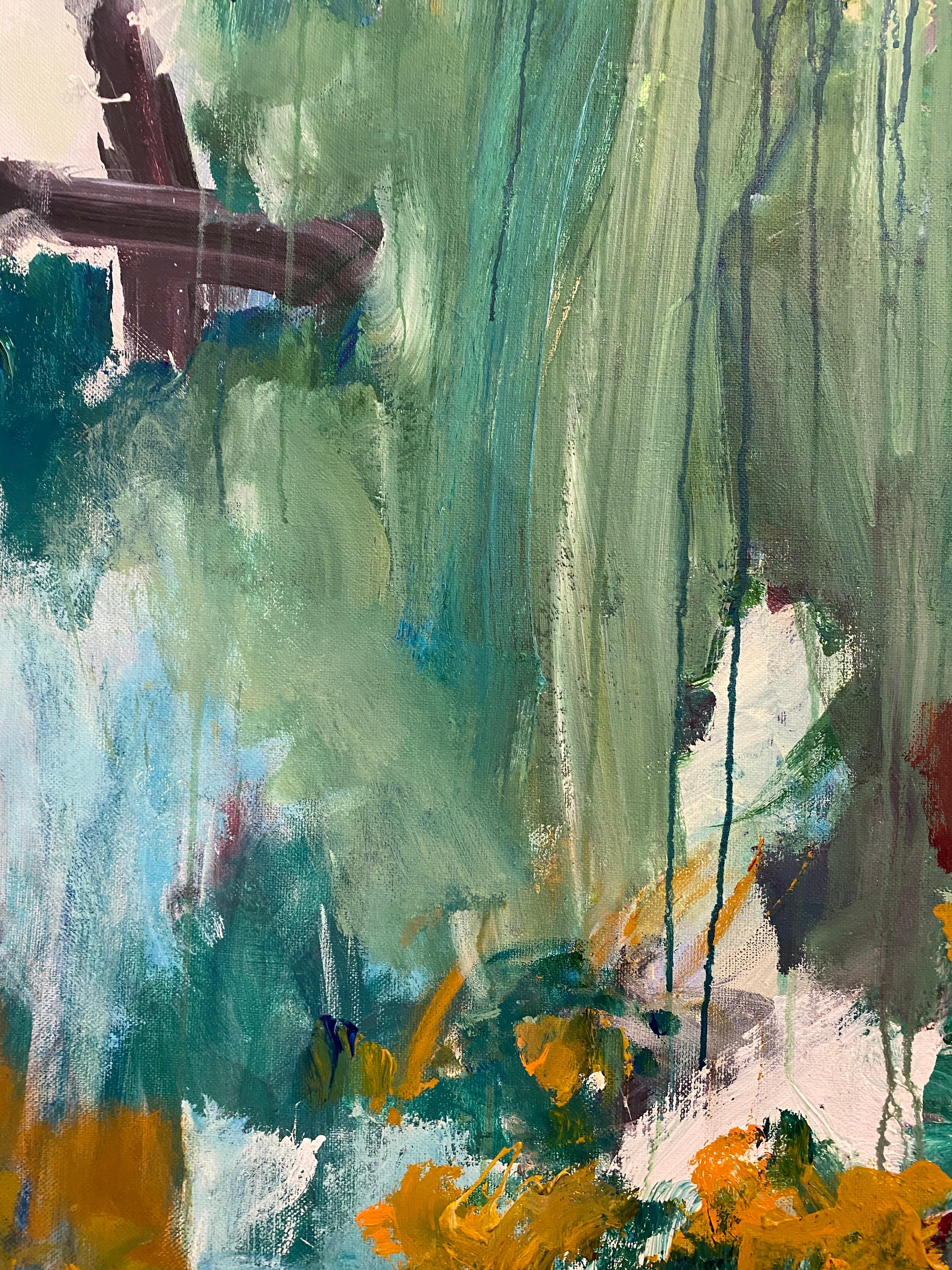 The Sound Of Time Rolling On, Blau, Natur, Joan Mitchell, Orange, Contemporary im Angebot 3